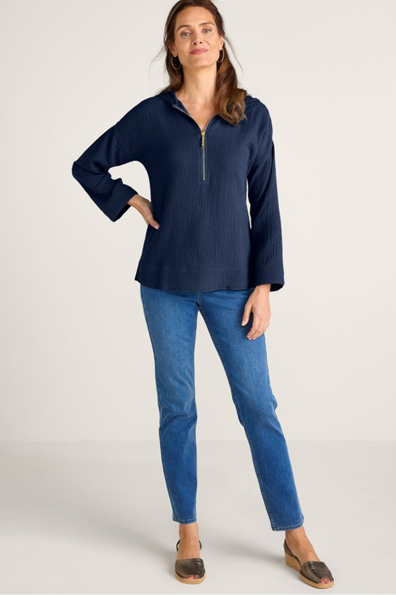 Kemia Gauze Hoodie - Soft Surroundings Outlet