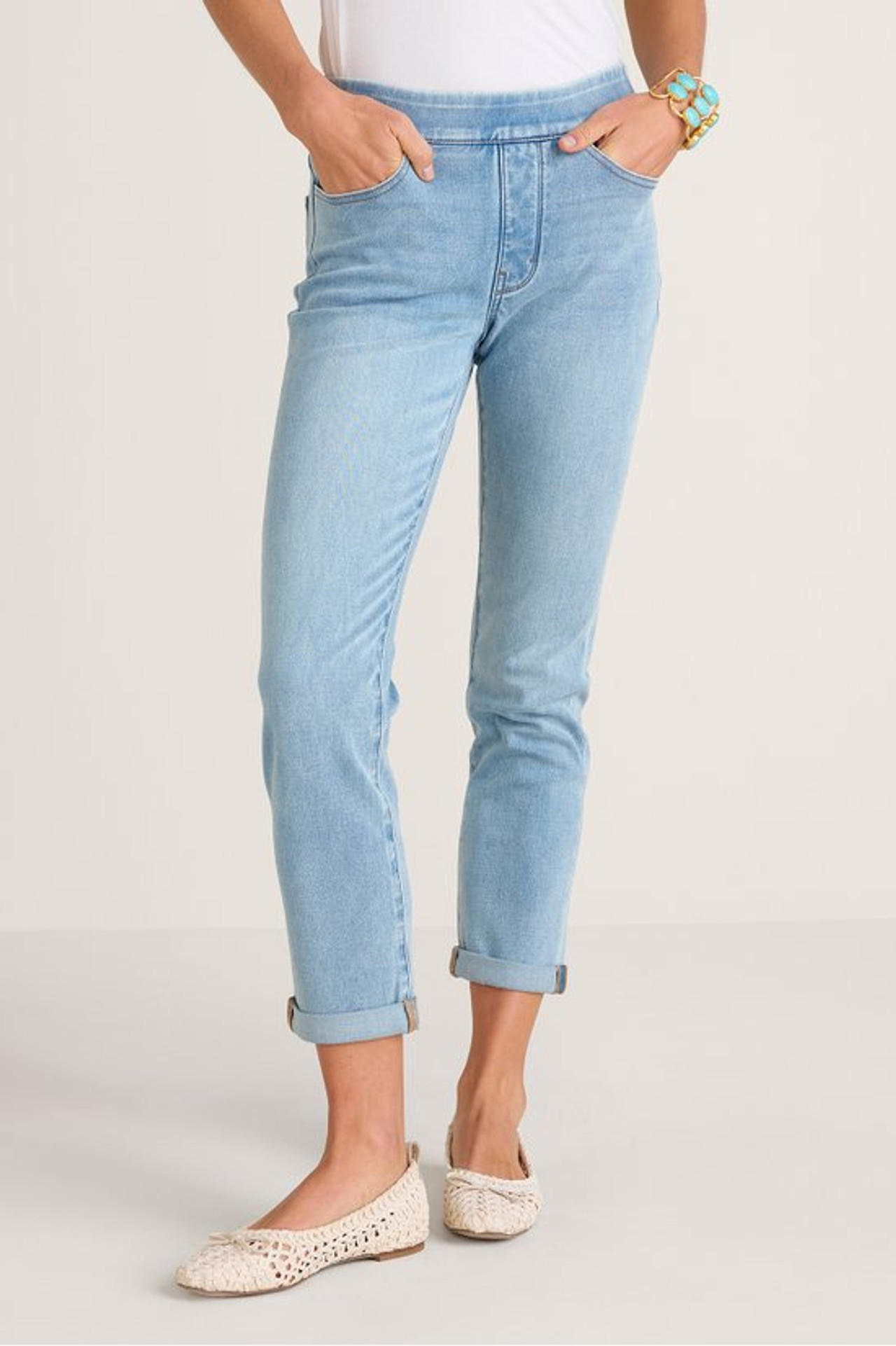 The Ultimate Denim Pull-On Crop - Soft Surroundings Outlet
