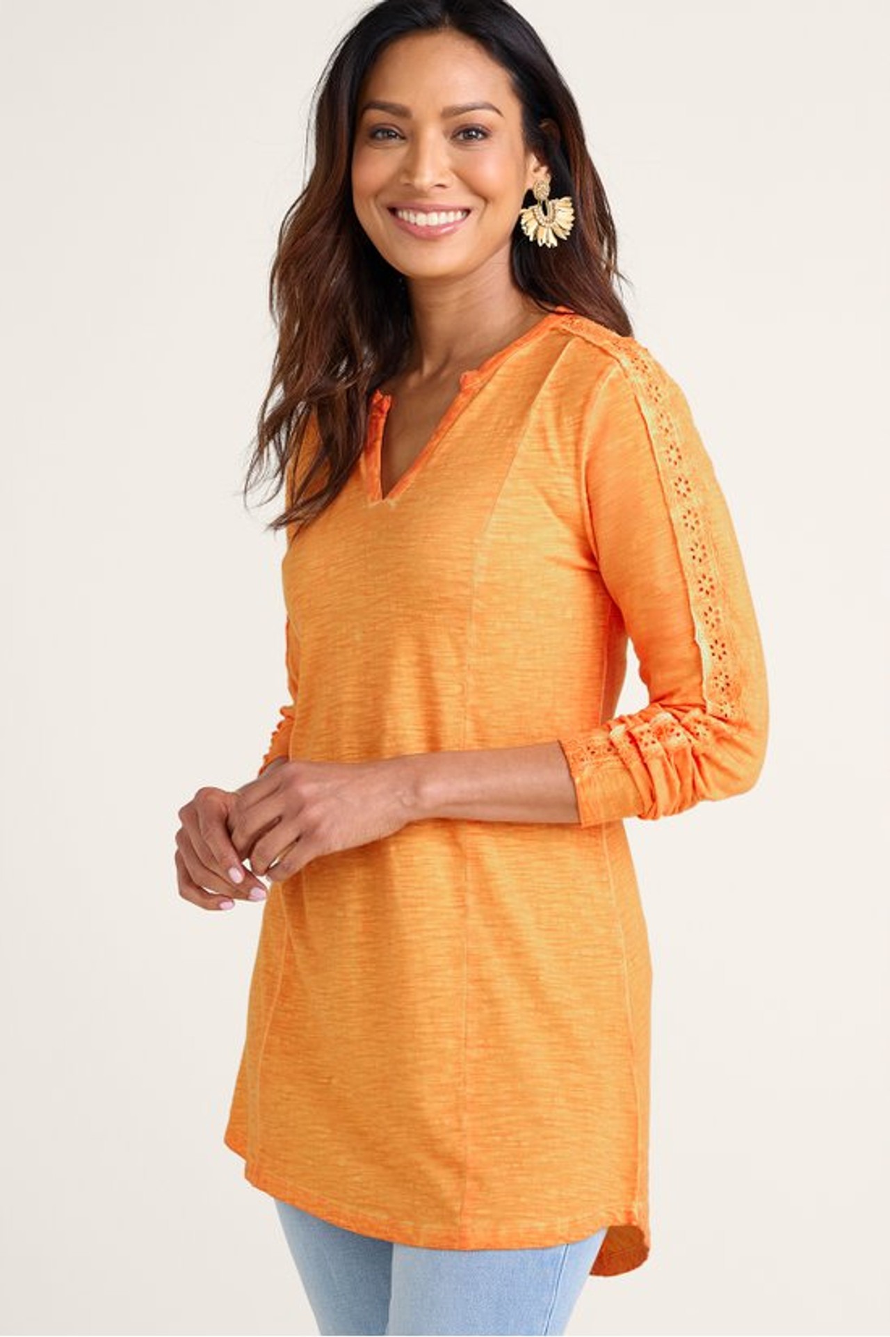 Joan Eyelet Tunic - Soft Surroundings Outlet