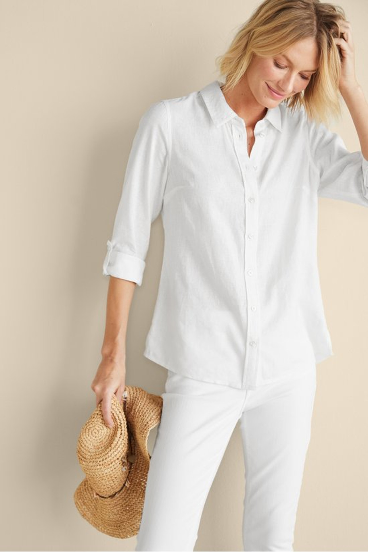 Jordan Linen Blend Shirt - Soft Surroundings Outlet
