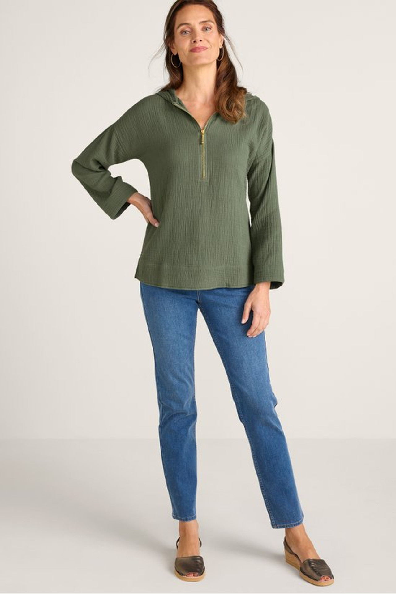 Kemia Gauze Hoodie - Soft Surroundings Outlet