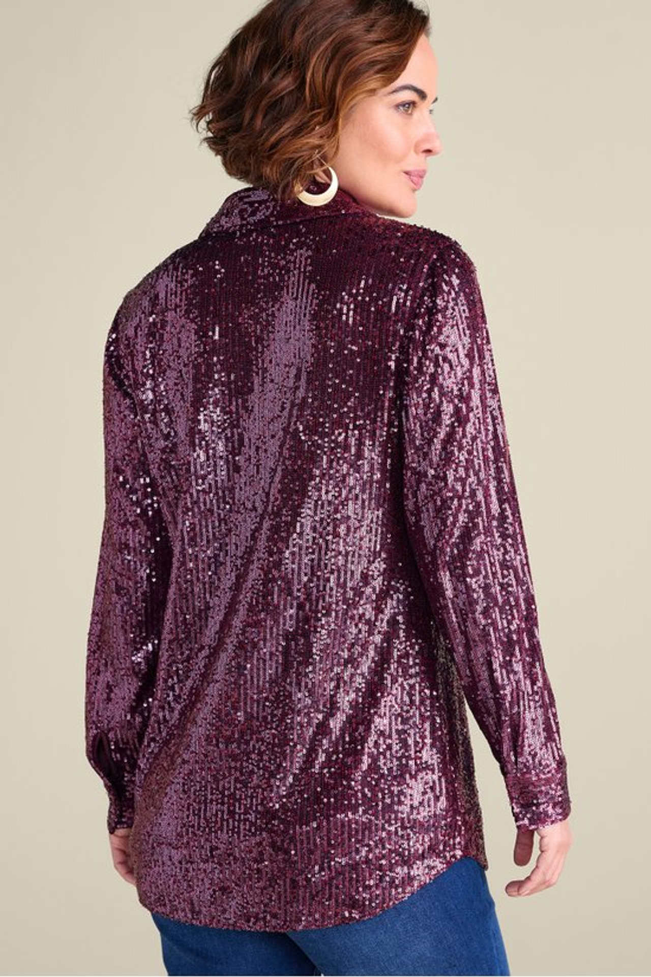 Sancerre Sequin Shirt - Soft Surroundings Outlet
