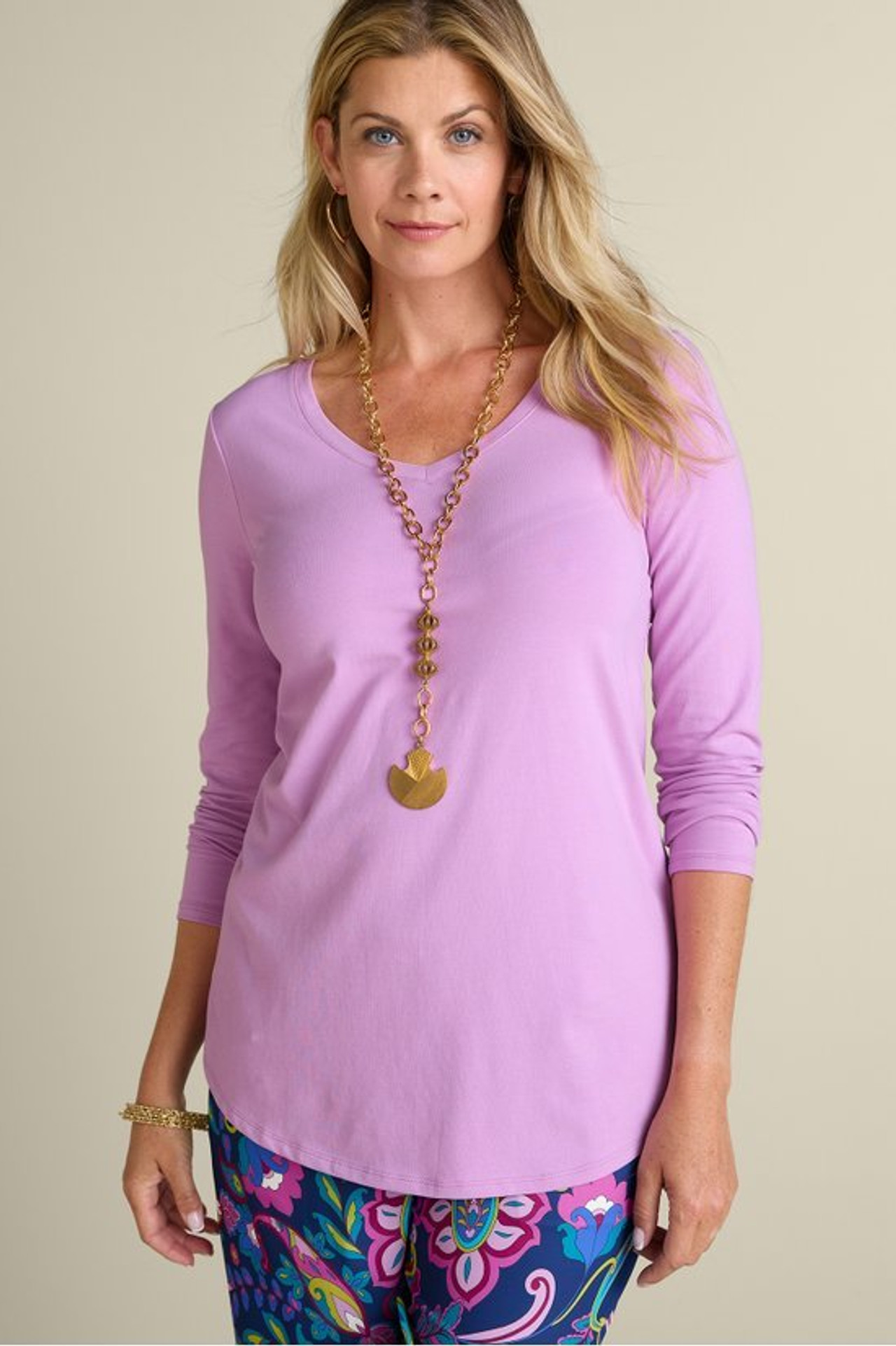 SoftEssential™ Supima® Isabel Long Sleeve Tunic - Soft Surroundings Outlet