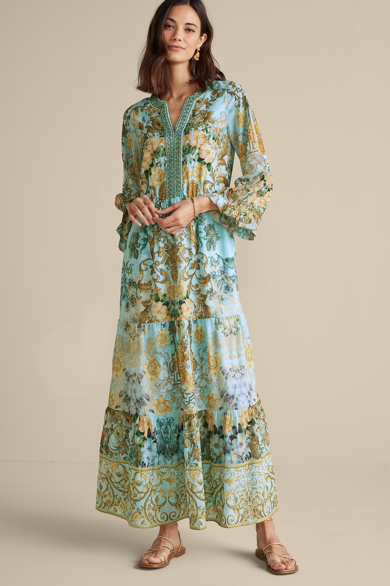 Baroque Maxi Dress - Soft Surroundings Outlet
