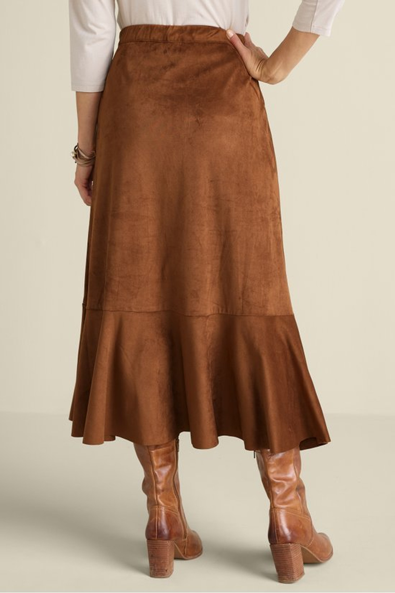 Faux Suede Skirt - Soft Surroundings Outlet