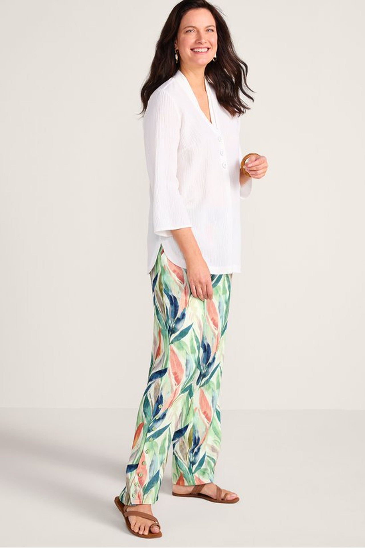 Oceo Gauze Wide-Leg Pants - Soft Surroundings Outlet