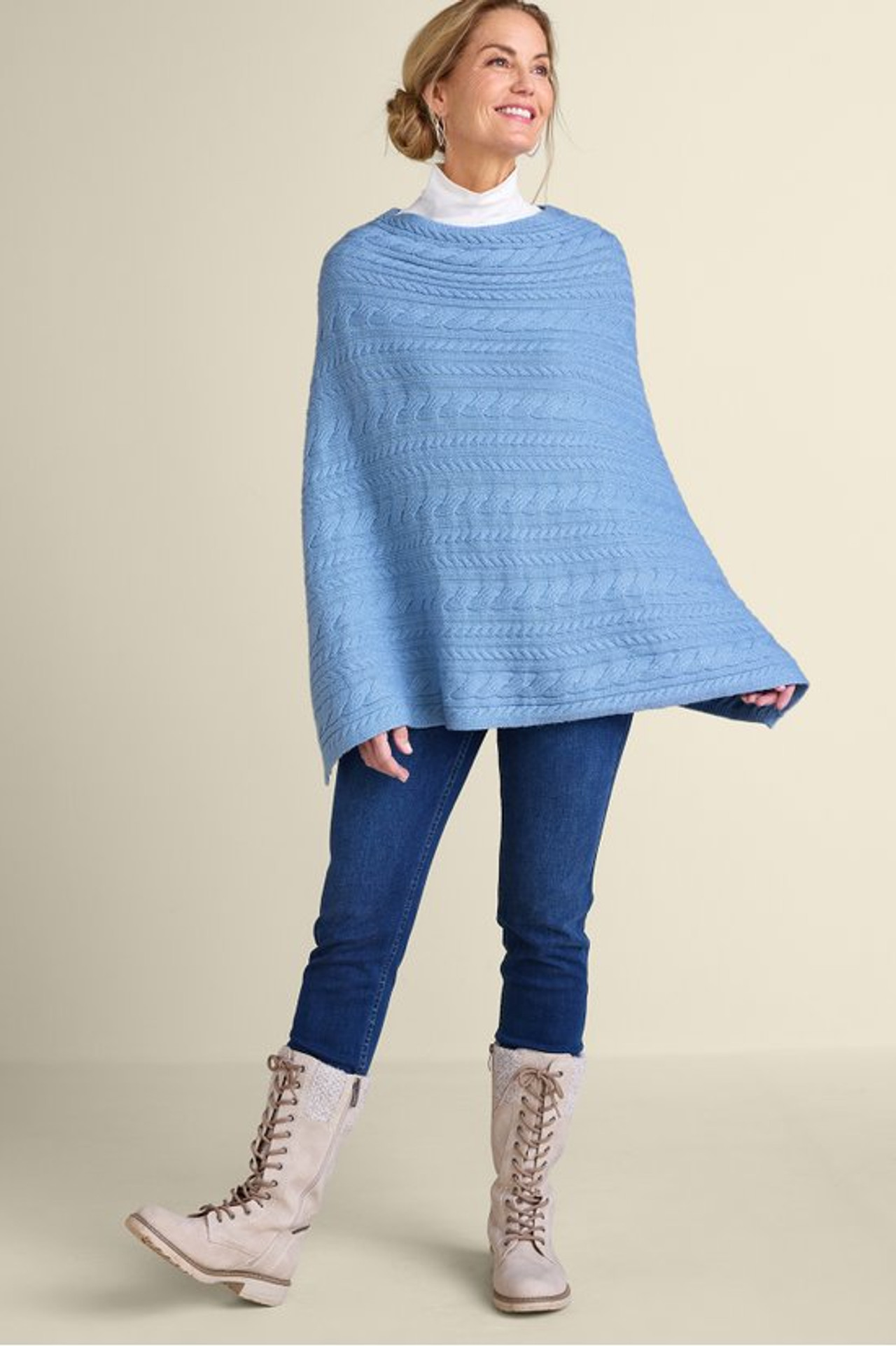 Aren Cable Poncho - Soft Surroundings Outlet