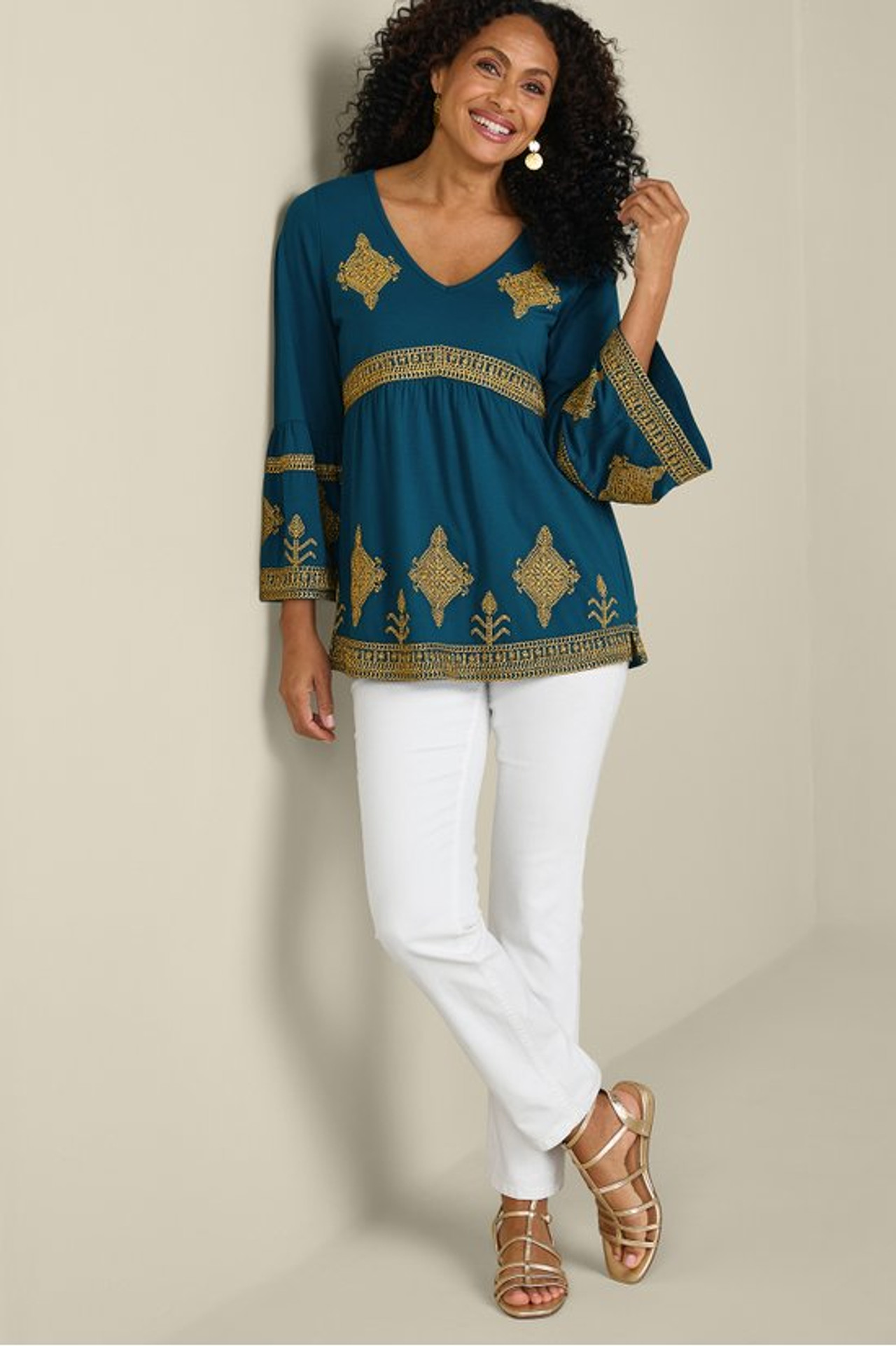 Setara 3/4 Sleeve Top - Soft Surroundings Outlet