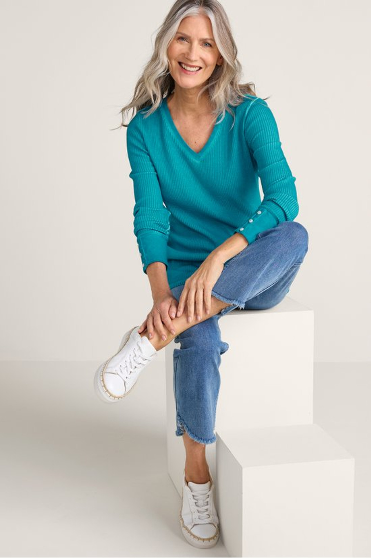 Arabella Waffle Knit Tunic - Soft Surroundings Outlet