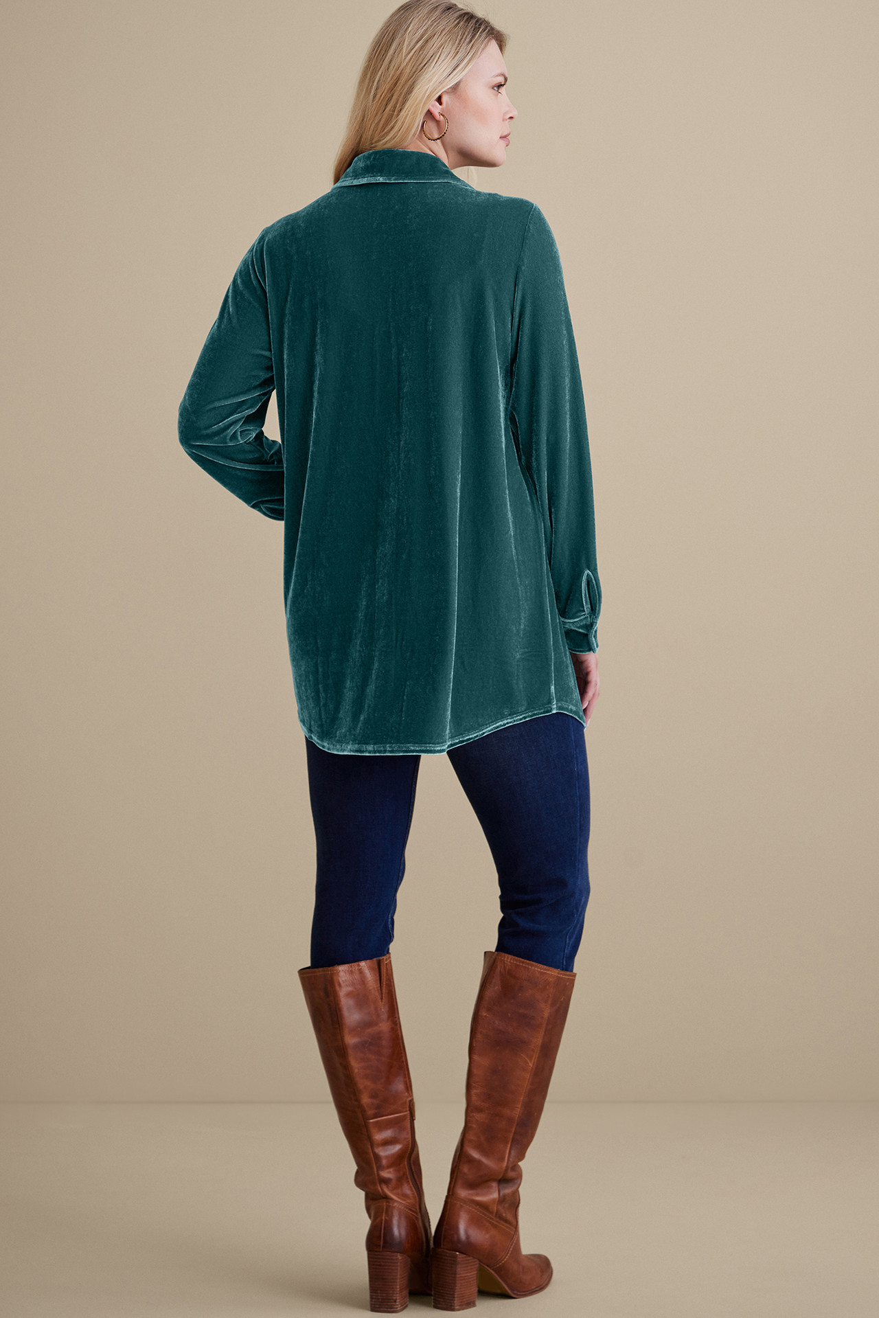 Velvet Boyfriend Tunic Shirt - Soft Surroundings Outlet