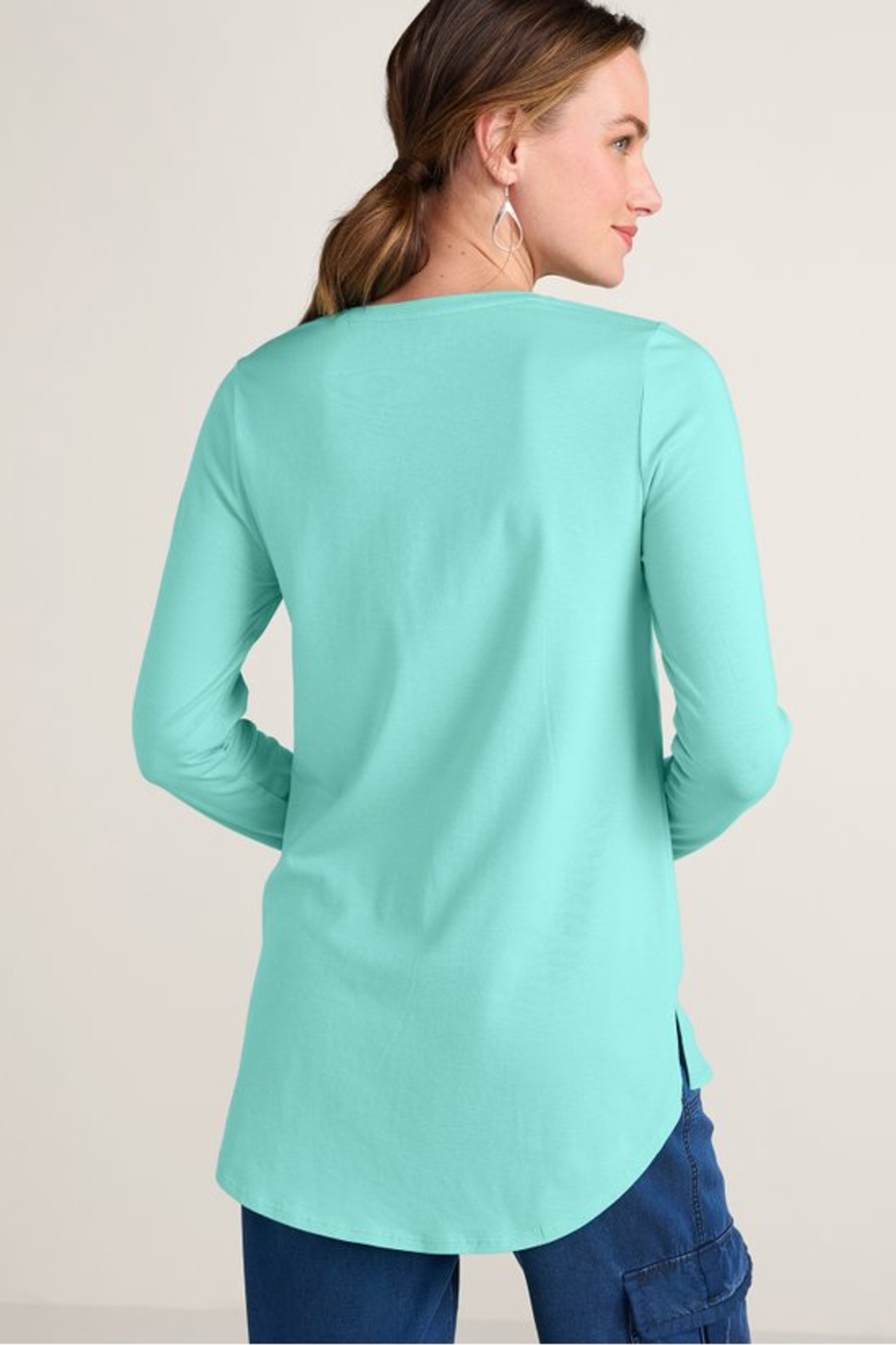 SoftEssential™ Supima® Isabel Long Sleeve Tunic - Soft Surroundings Outlet
