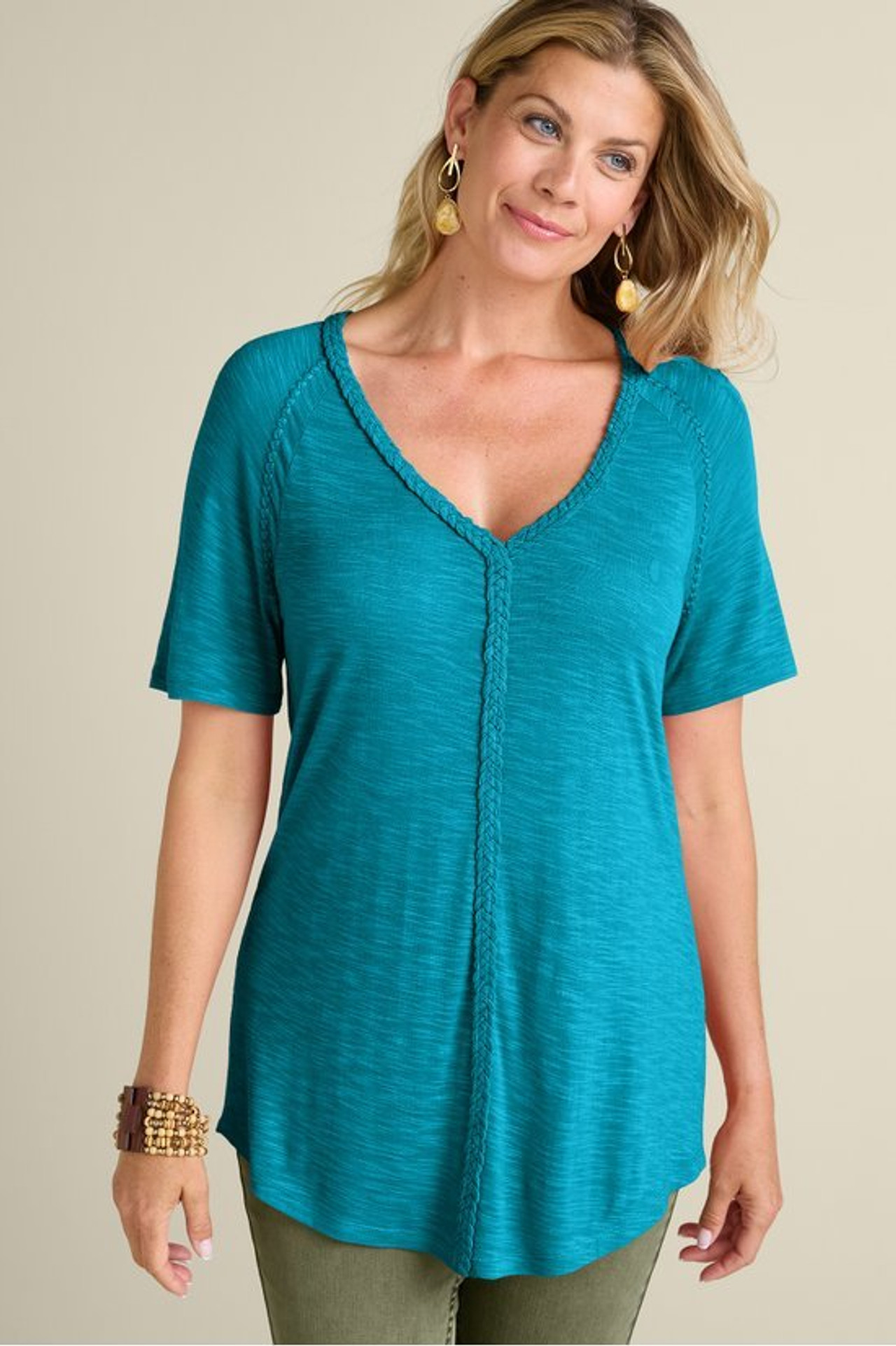 Lainey Slub Tee - Soft Surroundings Outlet