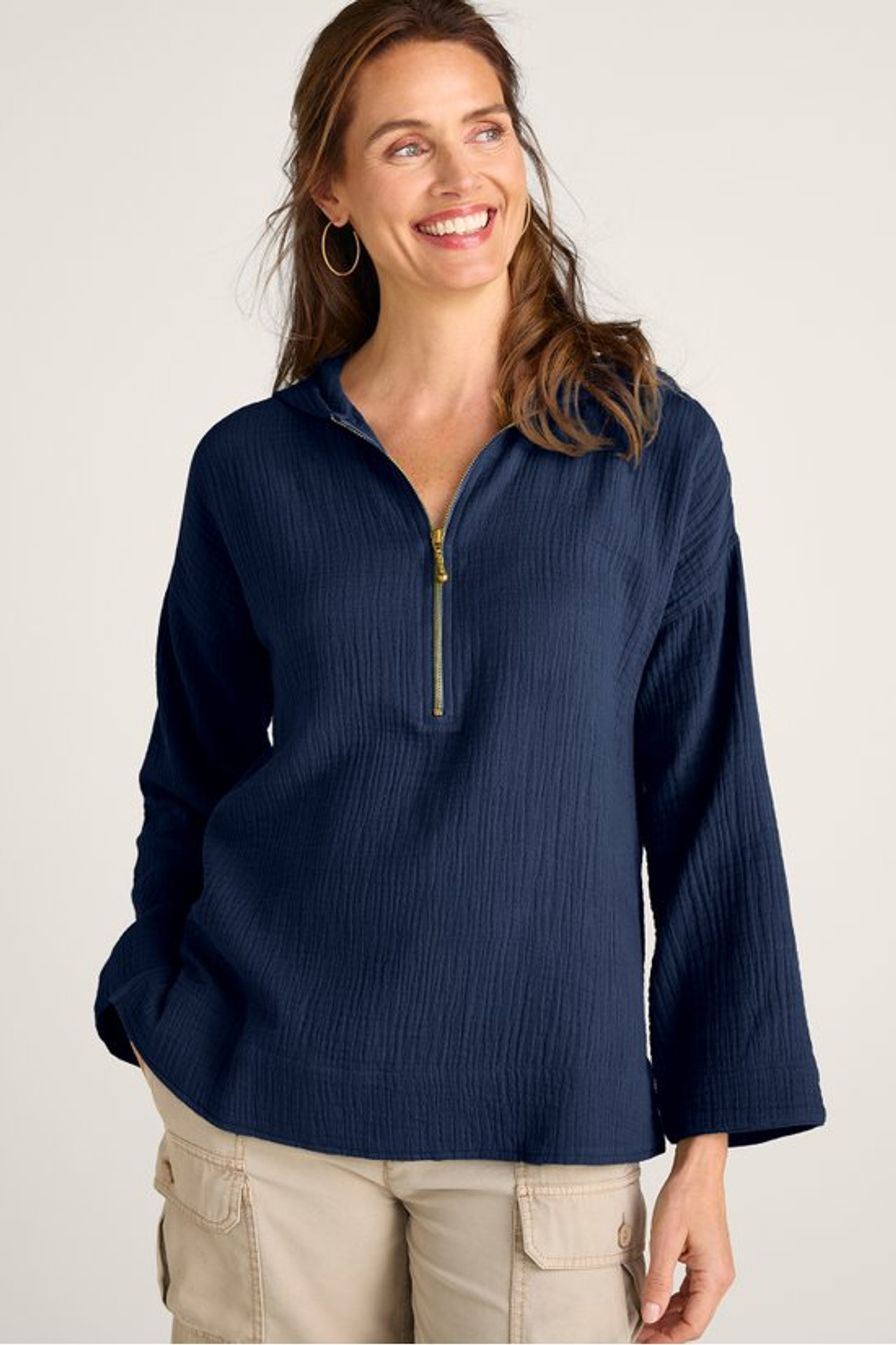 Kemia Gauze Hoodie - Soft Surroundings Outlet