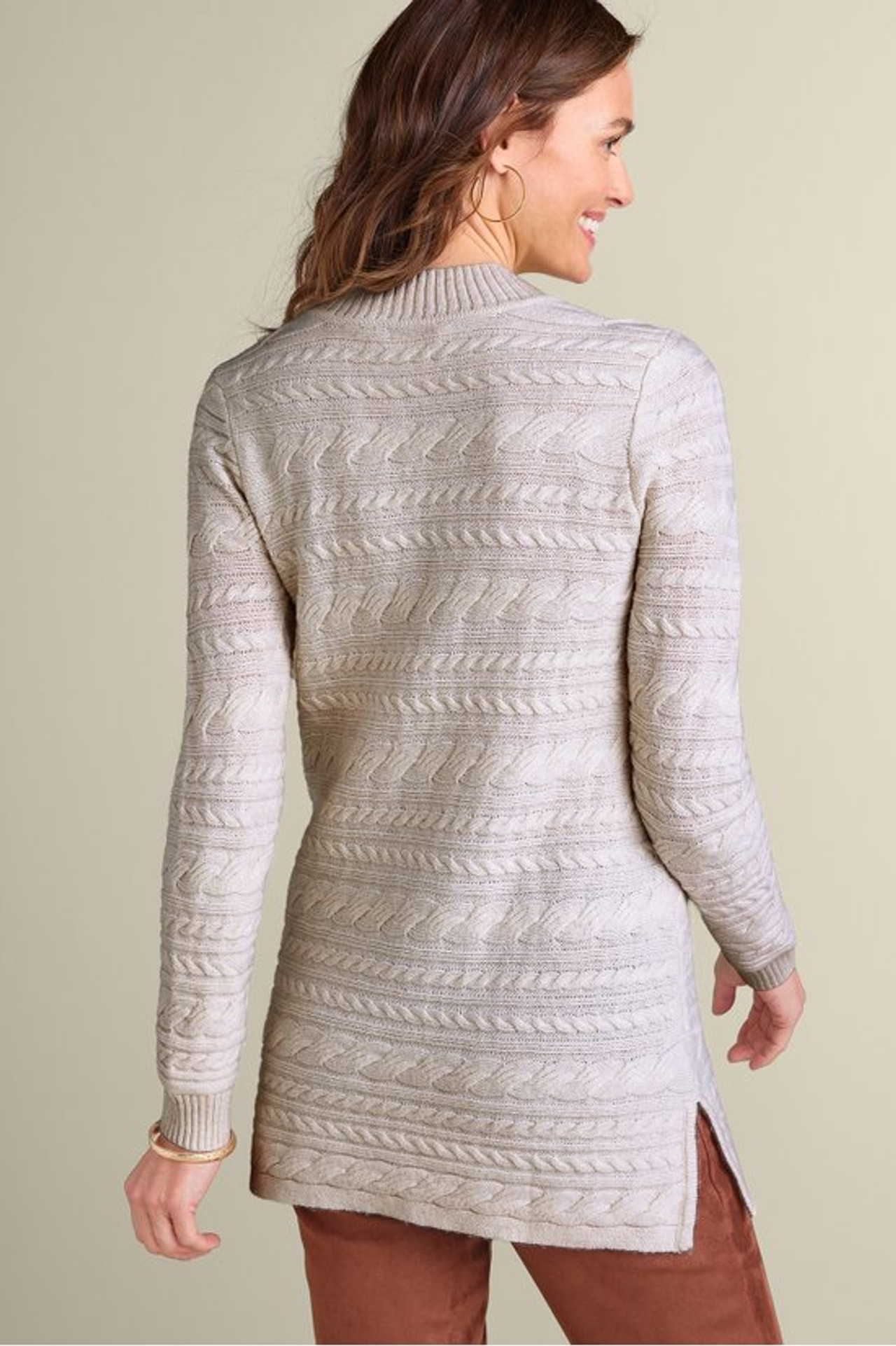 Alena Cable Sweater Tunic - Soft Surroundings Outlet