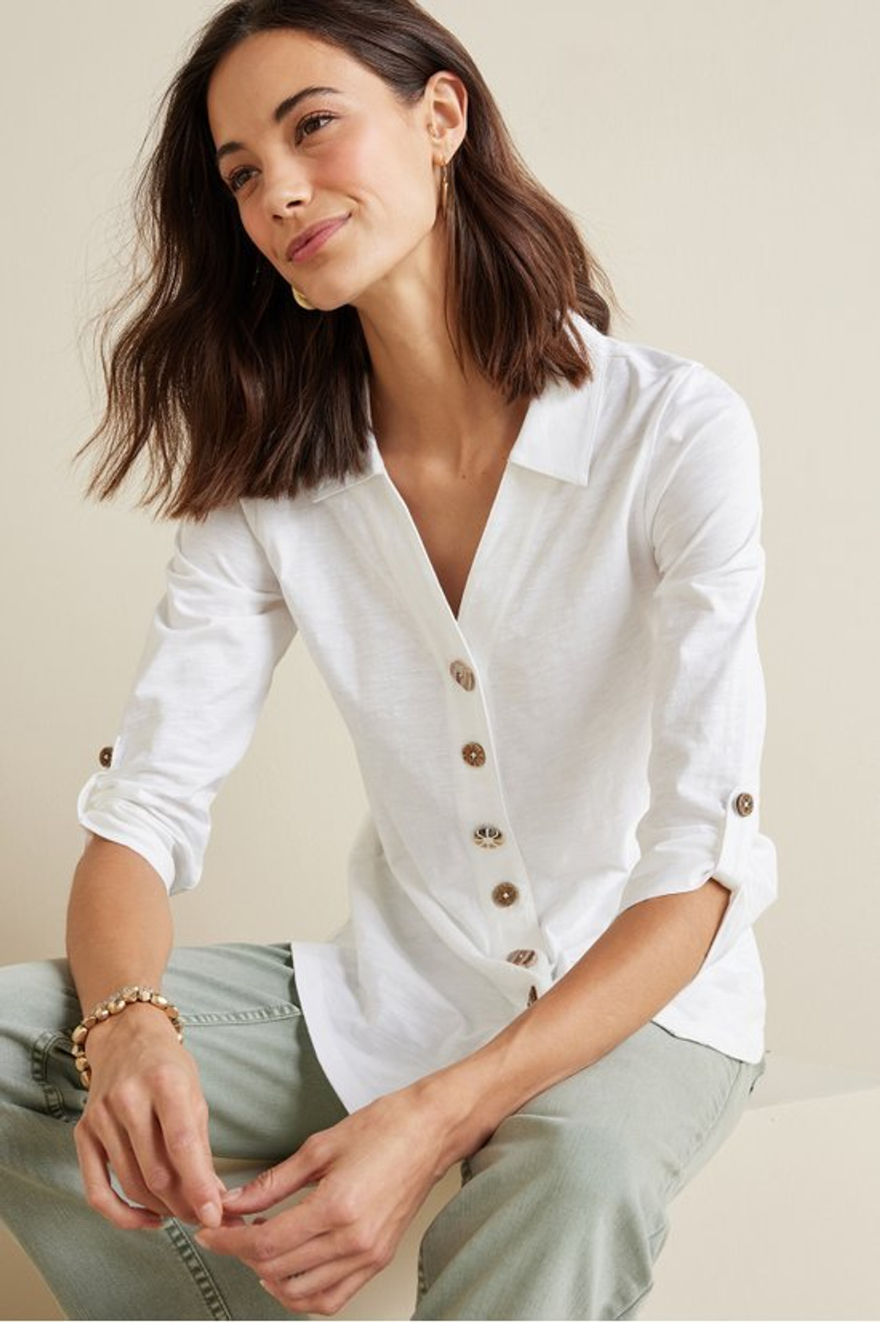 Danielle 3/4 Sleeve Tunic - Soft Surroundings Outlet