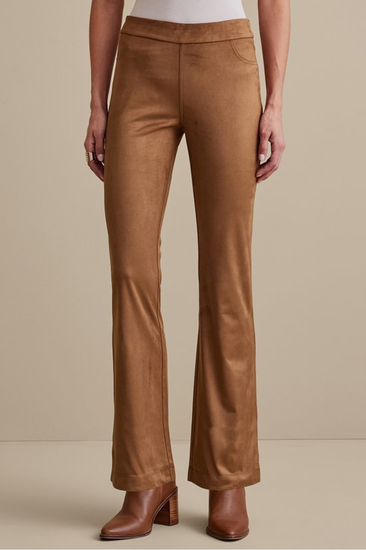 Faux Suede Bootcut Pants - Soft Surroundings Outlet