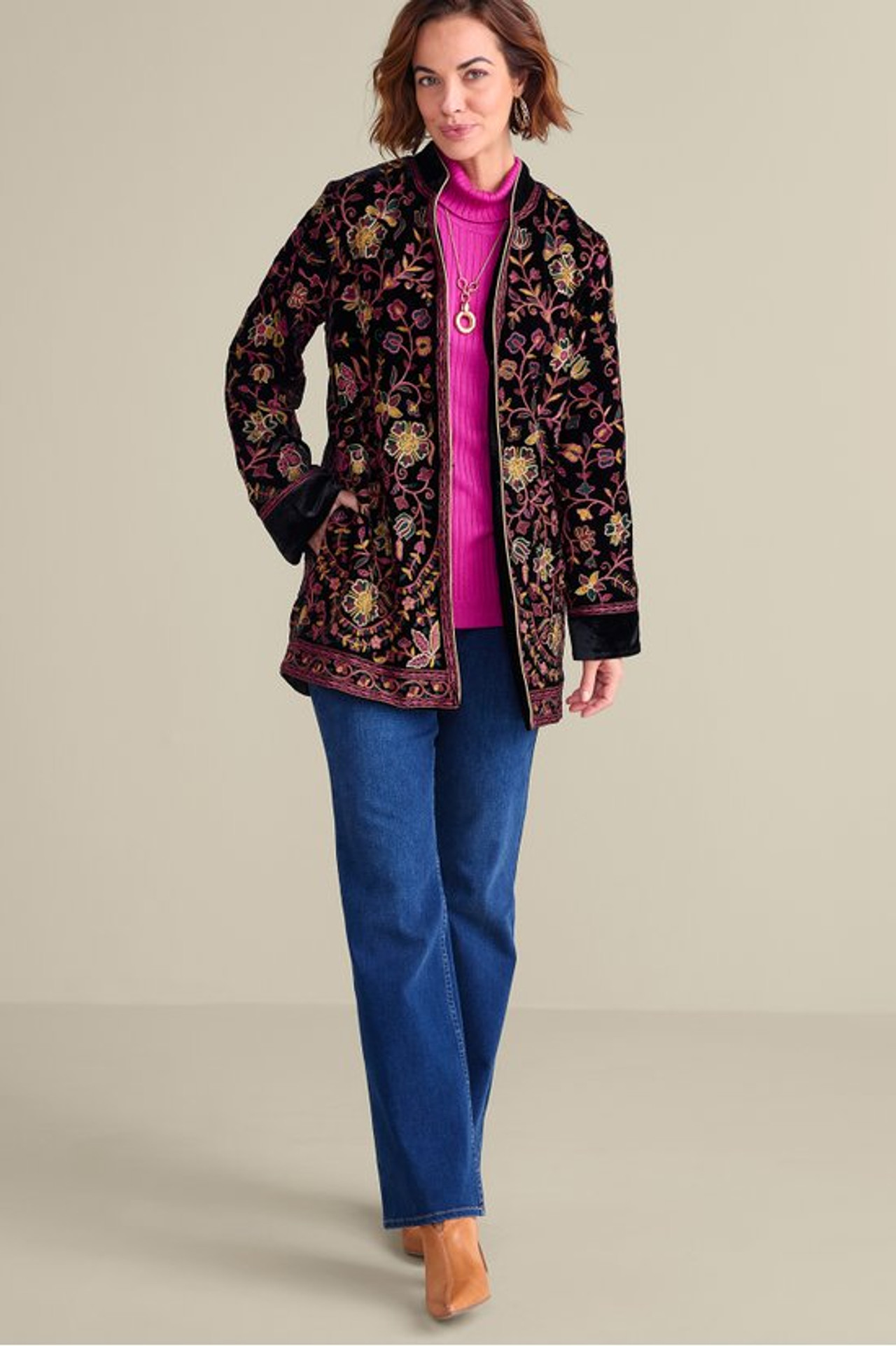 Astrid Velvet Jacket - Soft Surroundings Outlet