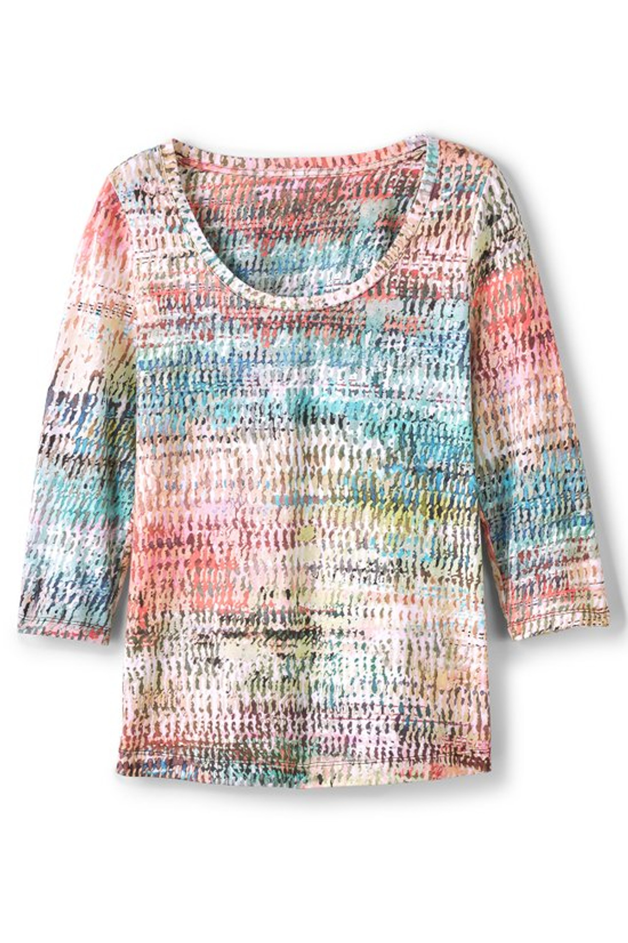 SoftEssential™ Supima® 3/4 Sleeve Tee I - Soft Surroundings Outlet