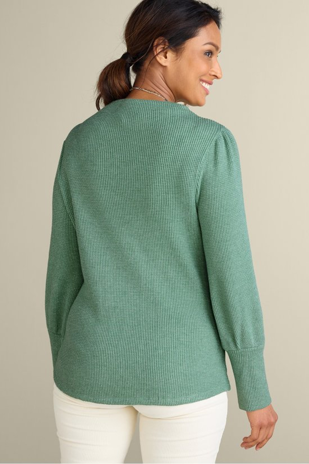 Melina Waffle Pullover - Soft Surroundings Outlet