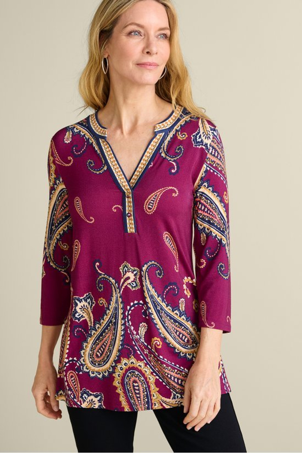 Zennia Printed Tunic - Soft Surroundings Outlet