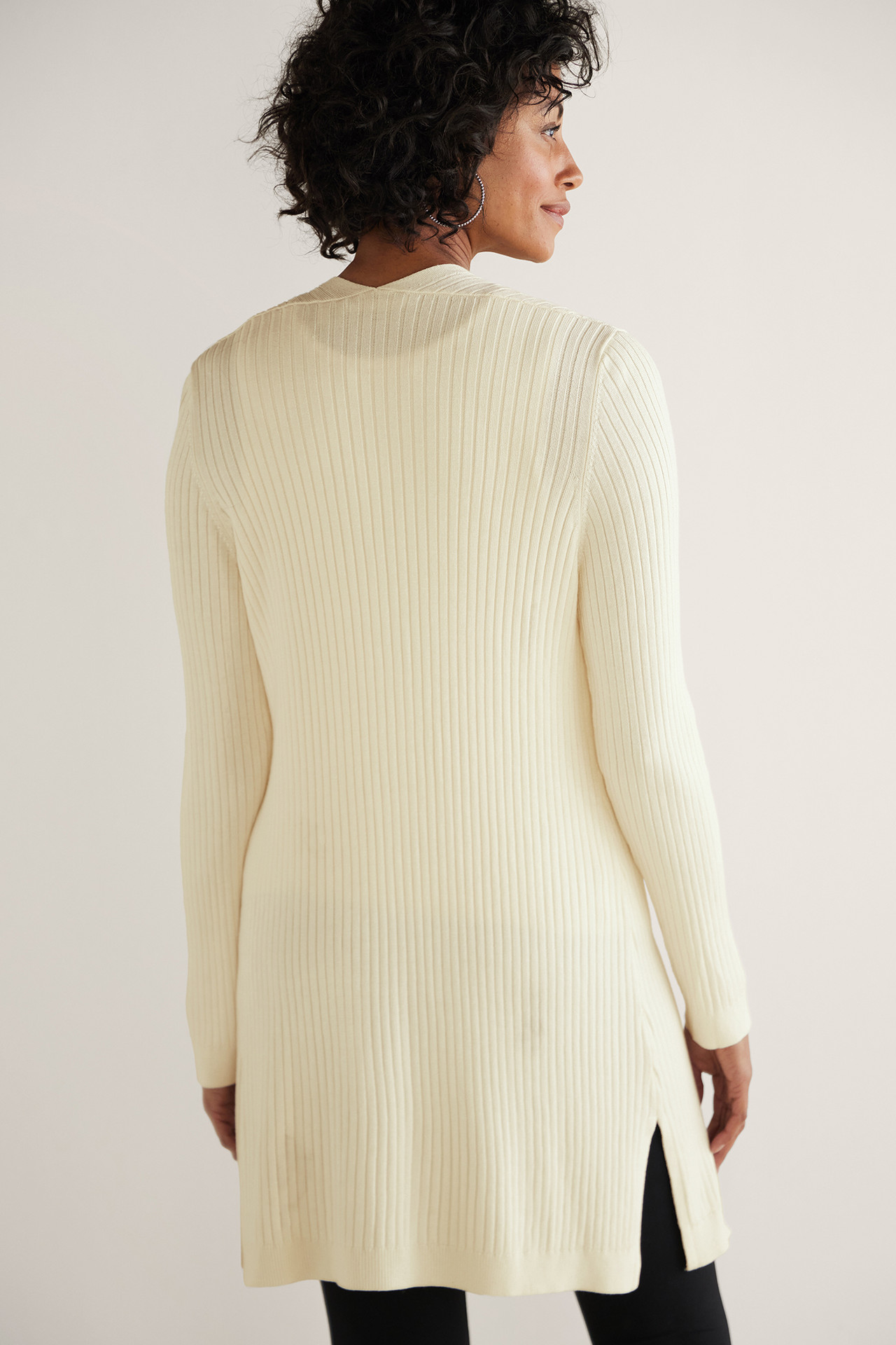 SoftEssential™ Ribbed Long Cardi - Soft Surroundings Outlet