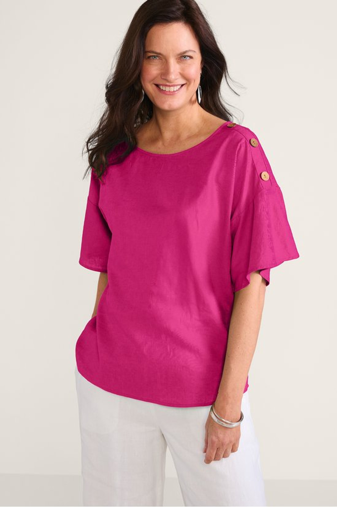 Andrea Linen Blend Pullover - Soft Surroundings Outlet