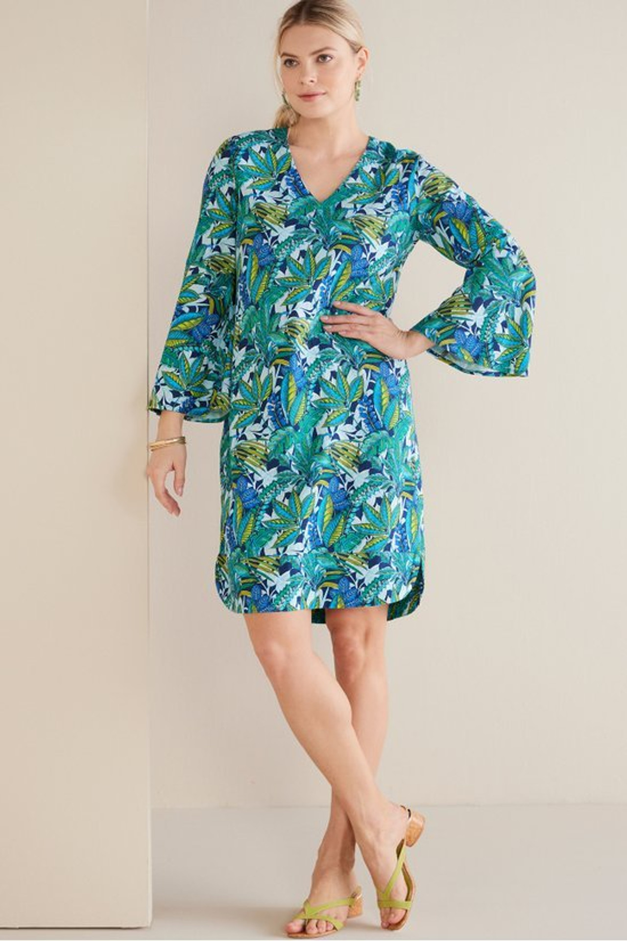 Soleil Linen Blend Dress - Soft Surroundings Outlet