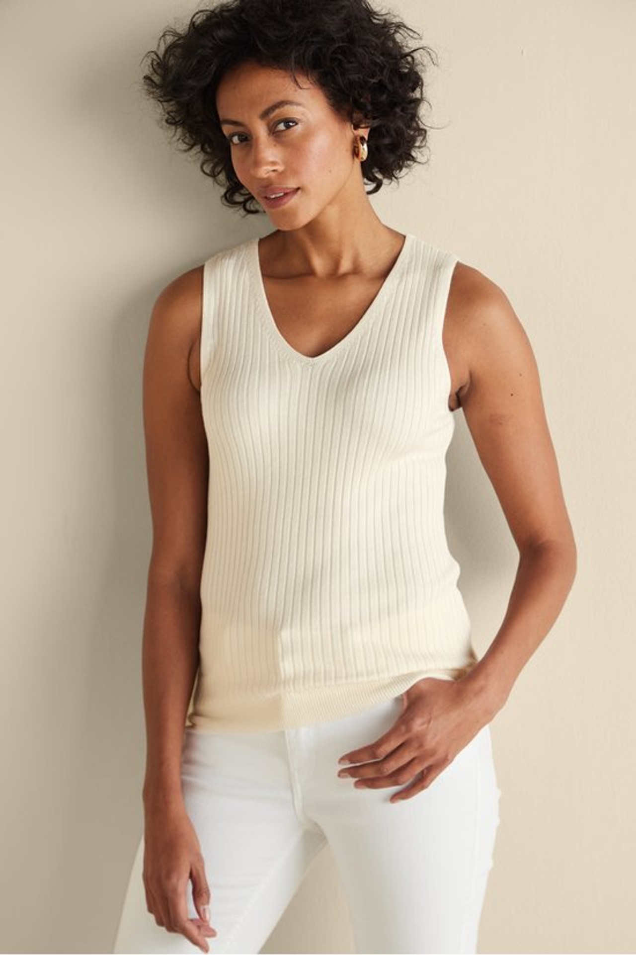 SoftEssential™ Ribbed Sweater Tank - Soft Surroundings Outlet