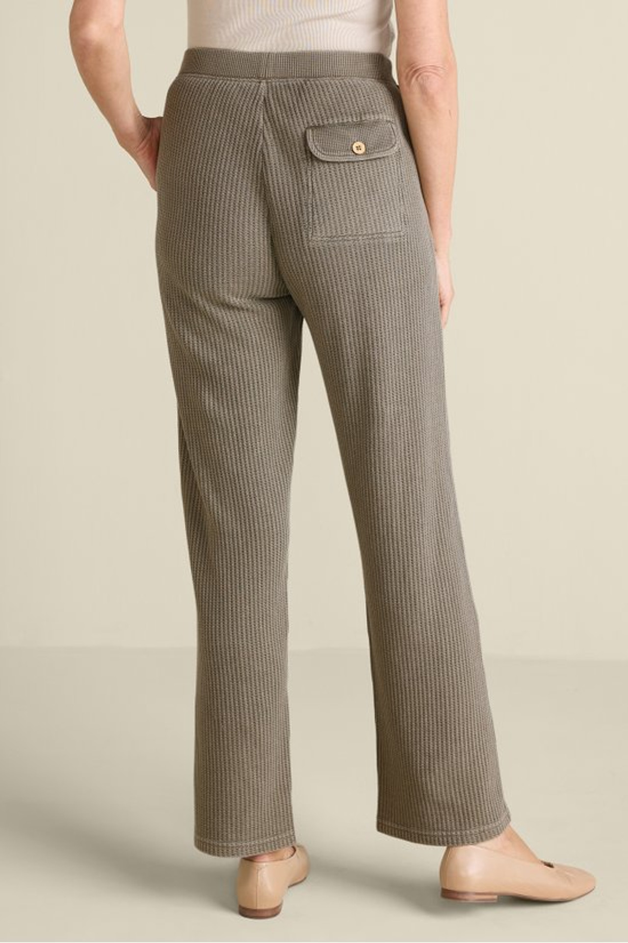 Vala Waffle Pull-On Pants - Soft Surroundings Outlet
