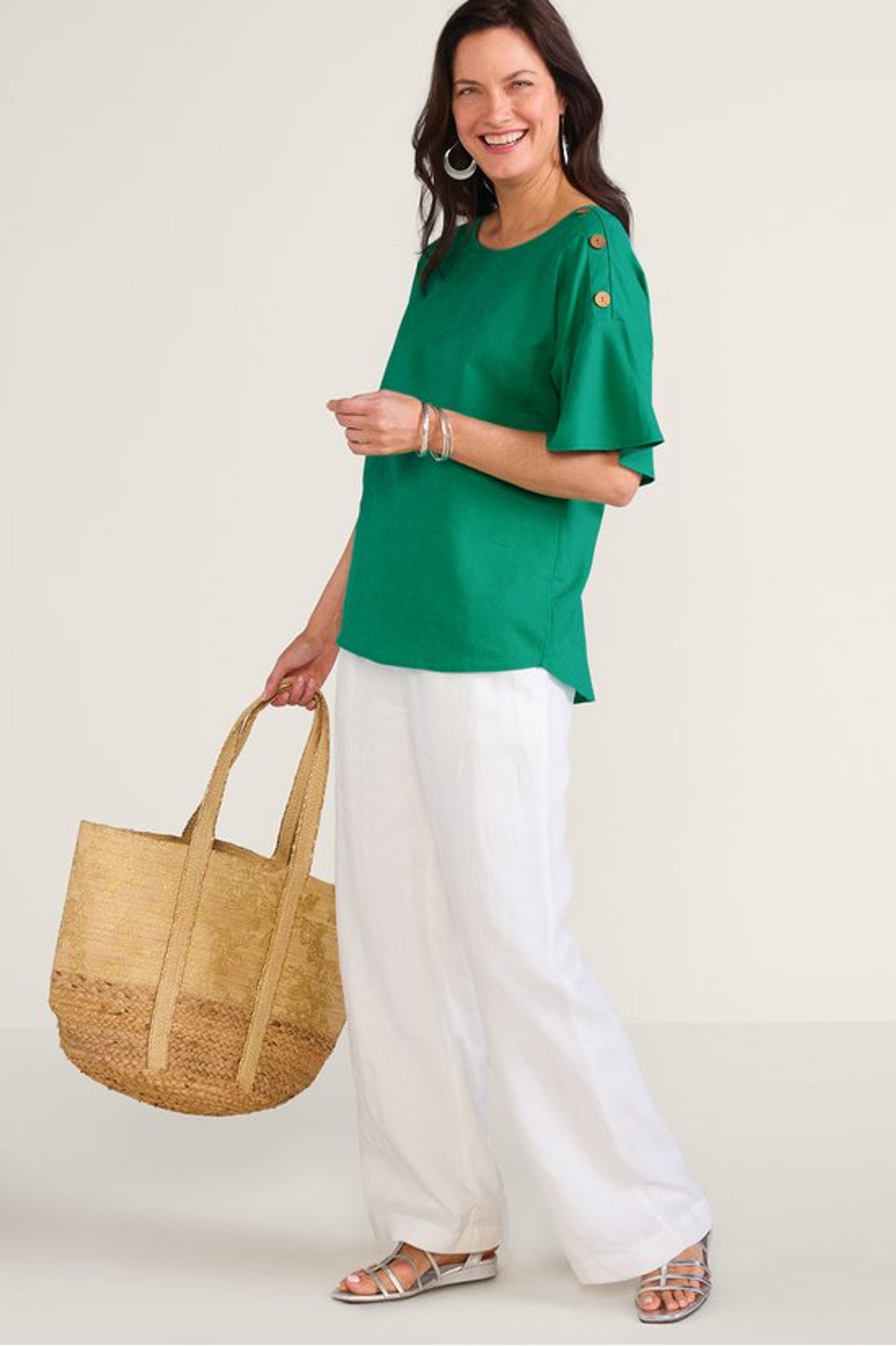 Andrea Linen Blend Pullover - Soft Surroundings Outlet