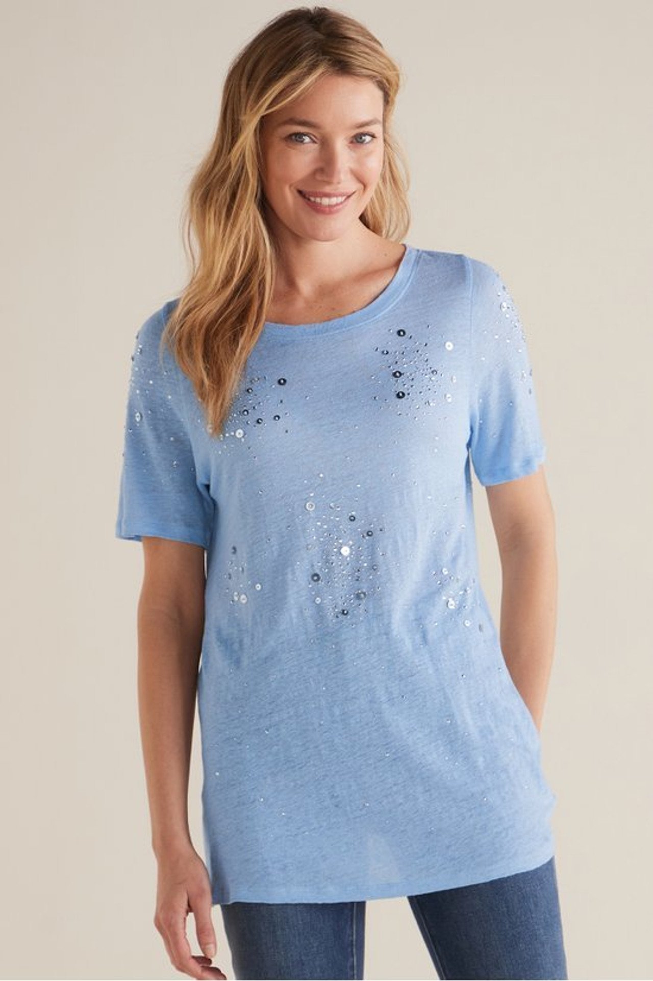Astra Linen Tee - Soft Surroundings Outlet
