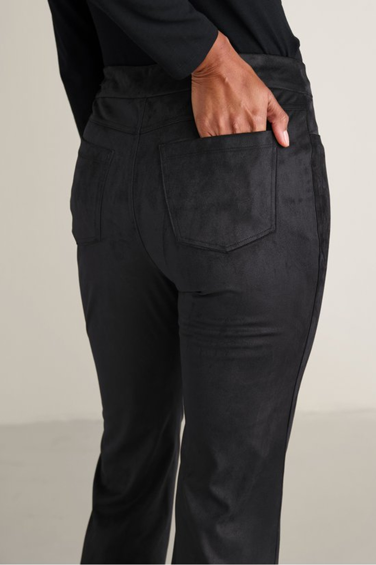 Faux Suede Bootcut Pants - Soft Surroundings Outlet