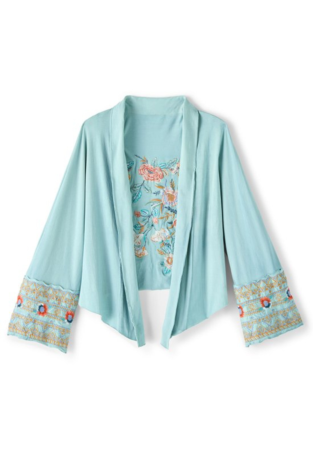 Zerah Embroidered Topper - Soft Surroundings Outlet