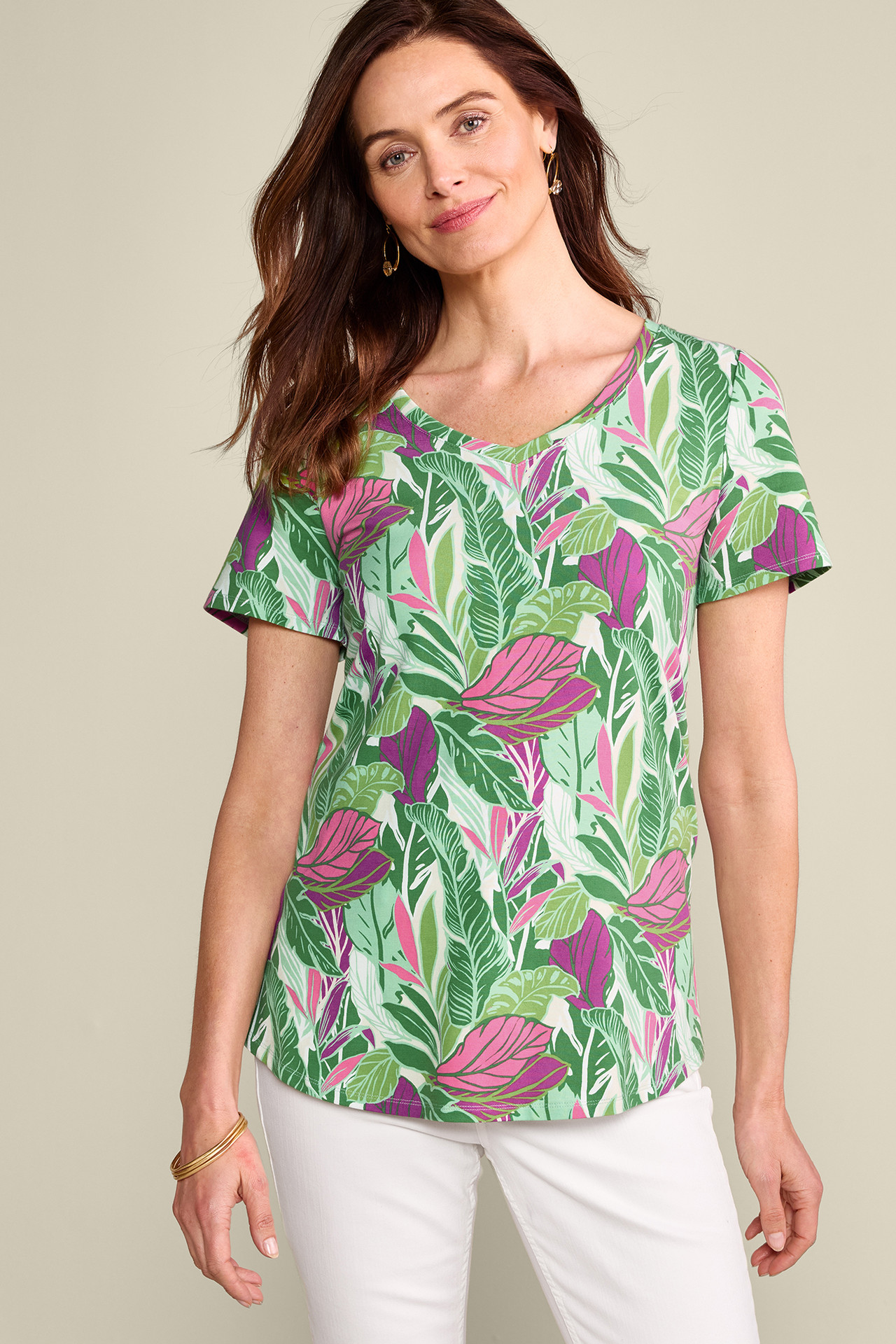 SoftEssential™ Supima® Isabel Short Sleeve Tunic - Soft Surroundings Outlet