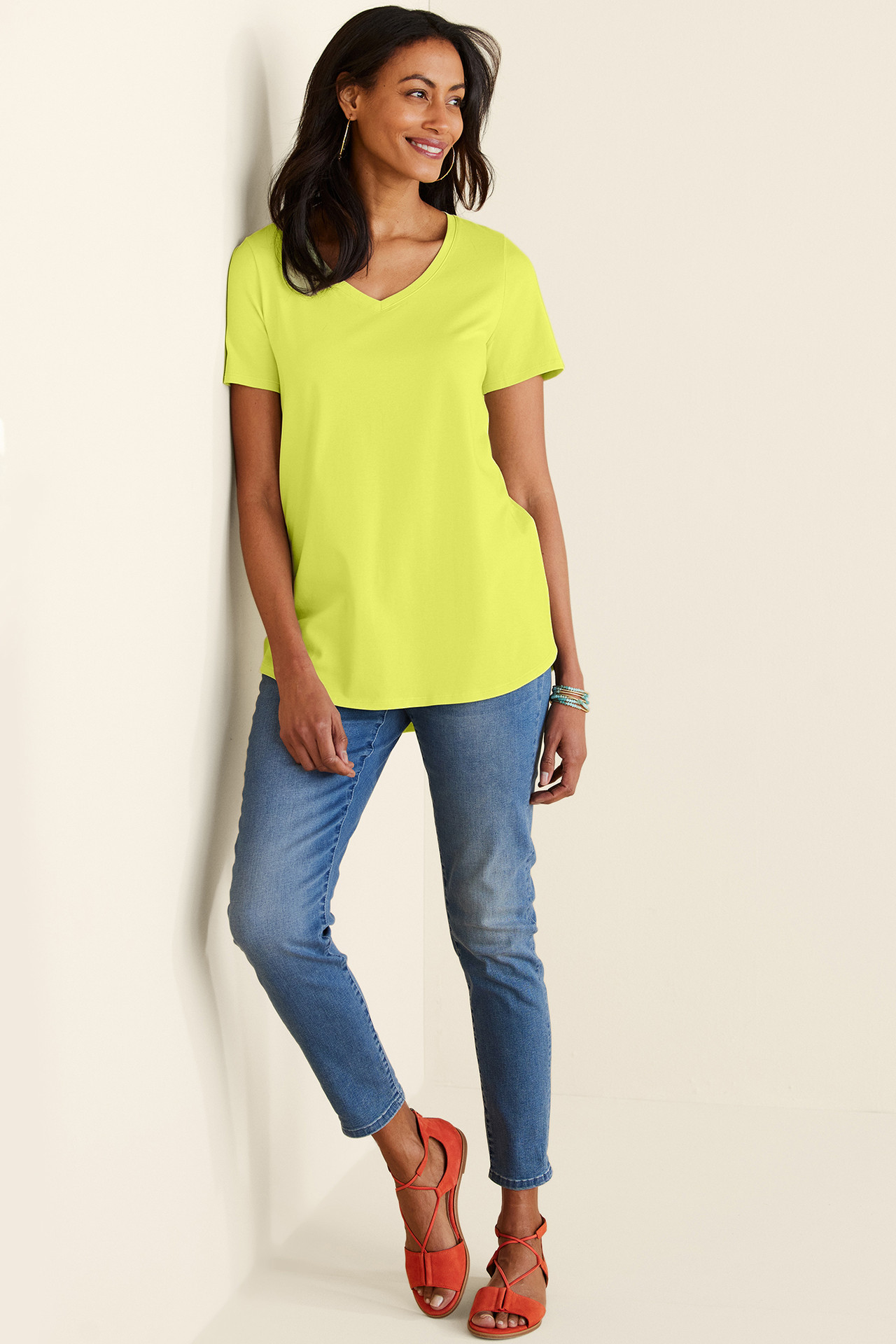 SoftEssential™ Supima® Isabel Short Sleeve Tunic - Soft Surroundings Outlet