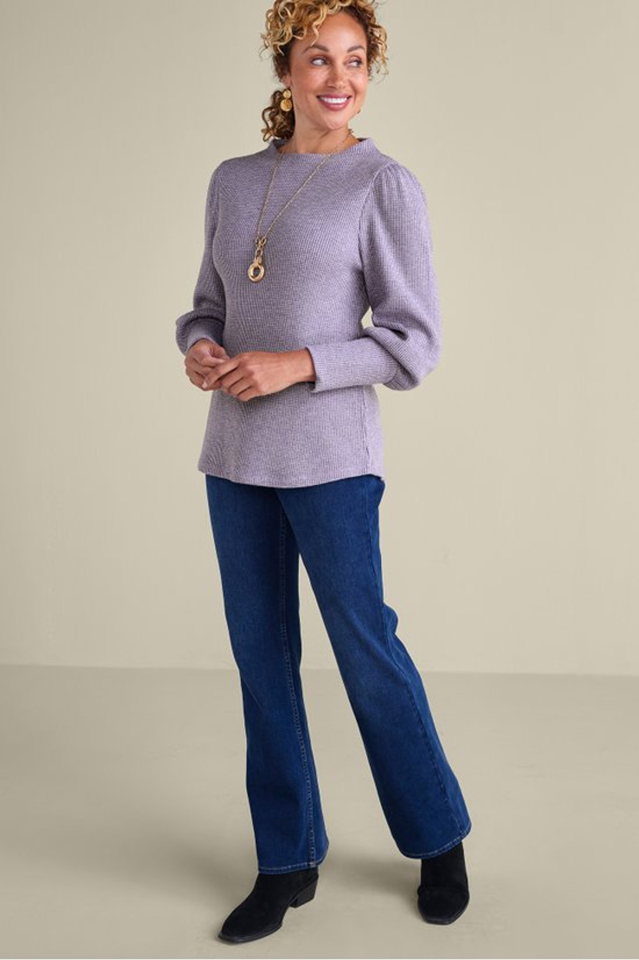 Melina Waffle Pullover - Soft Surroundings Outlet
