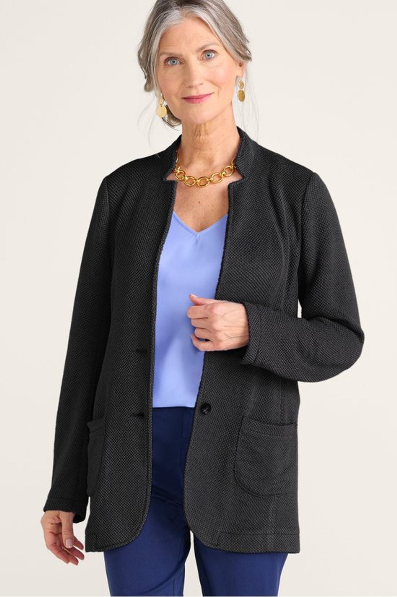 Dagny Textured Blazer - Soft Surroundings Outlet
