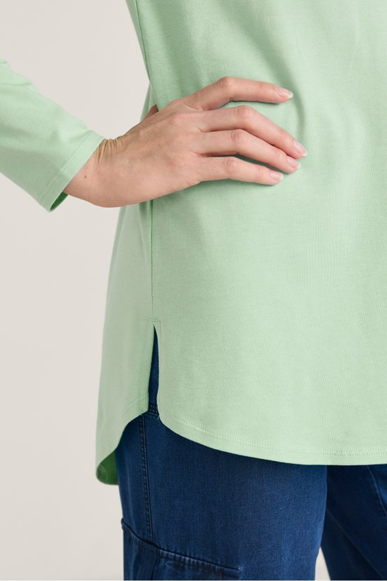 SoftEssential™ Supima® Isabel Long Sleeve Tunic - Soft Surroundings Outlet