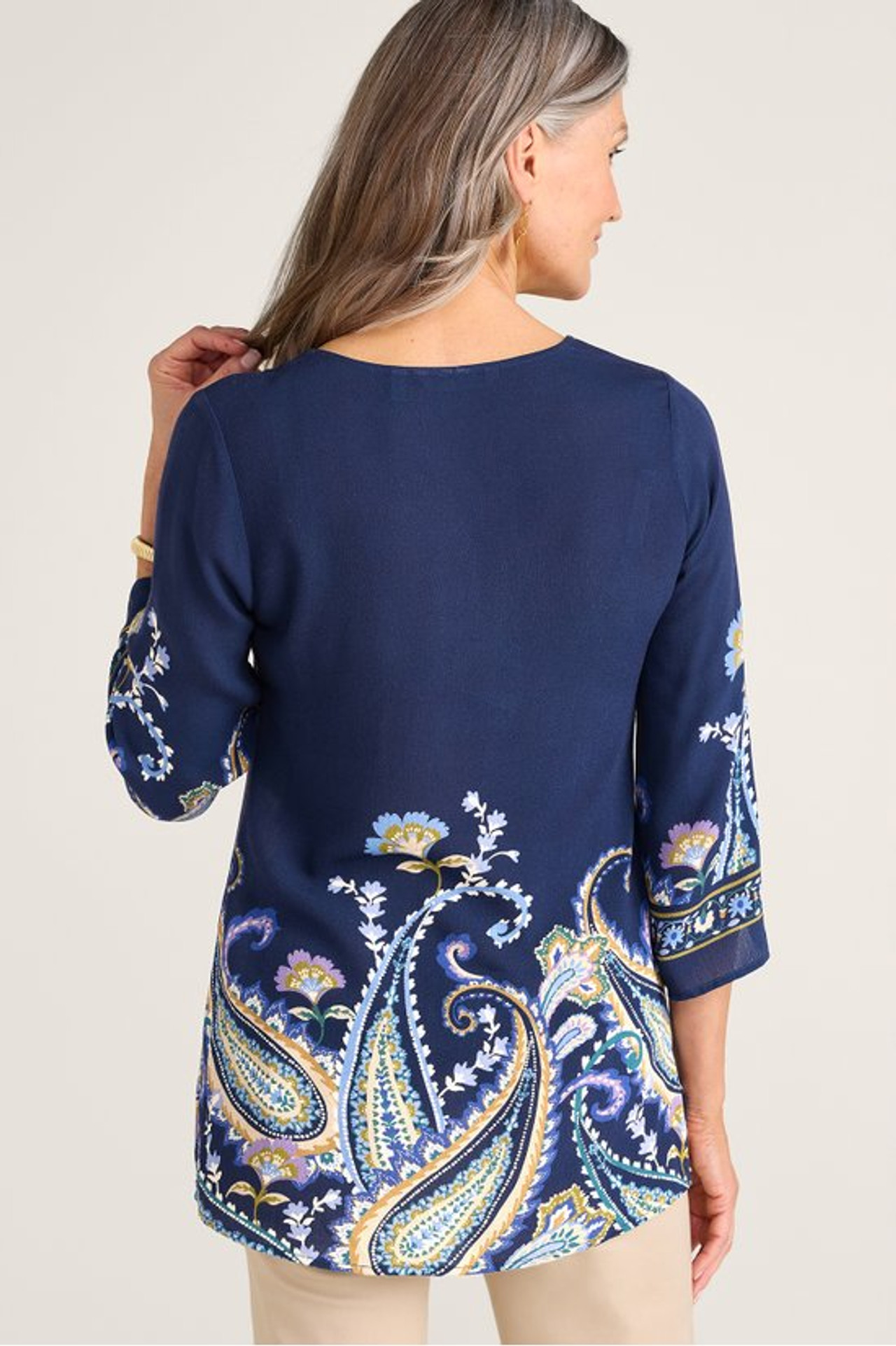 Elma 3/4 Sleeve Tunic - Soft Surroundings Outlet