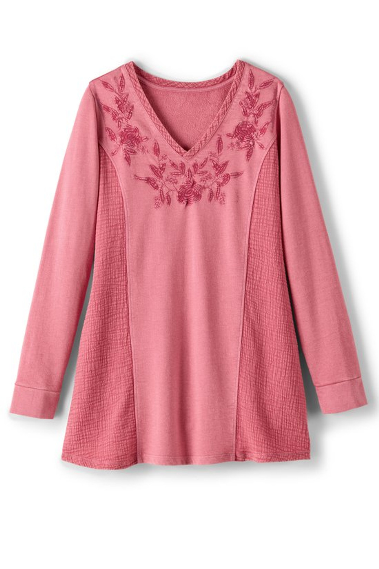 Salome French Terry & Gauze Tunic - Soft Surroundings Outlet