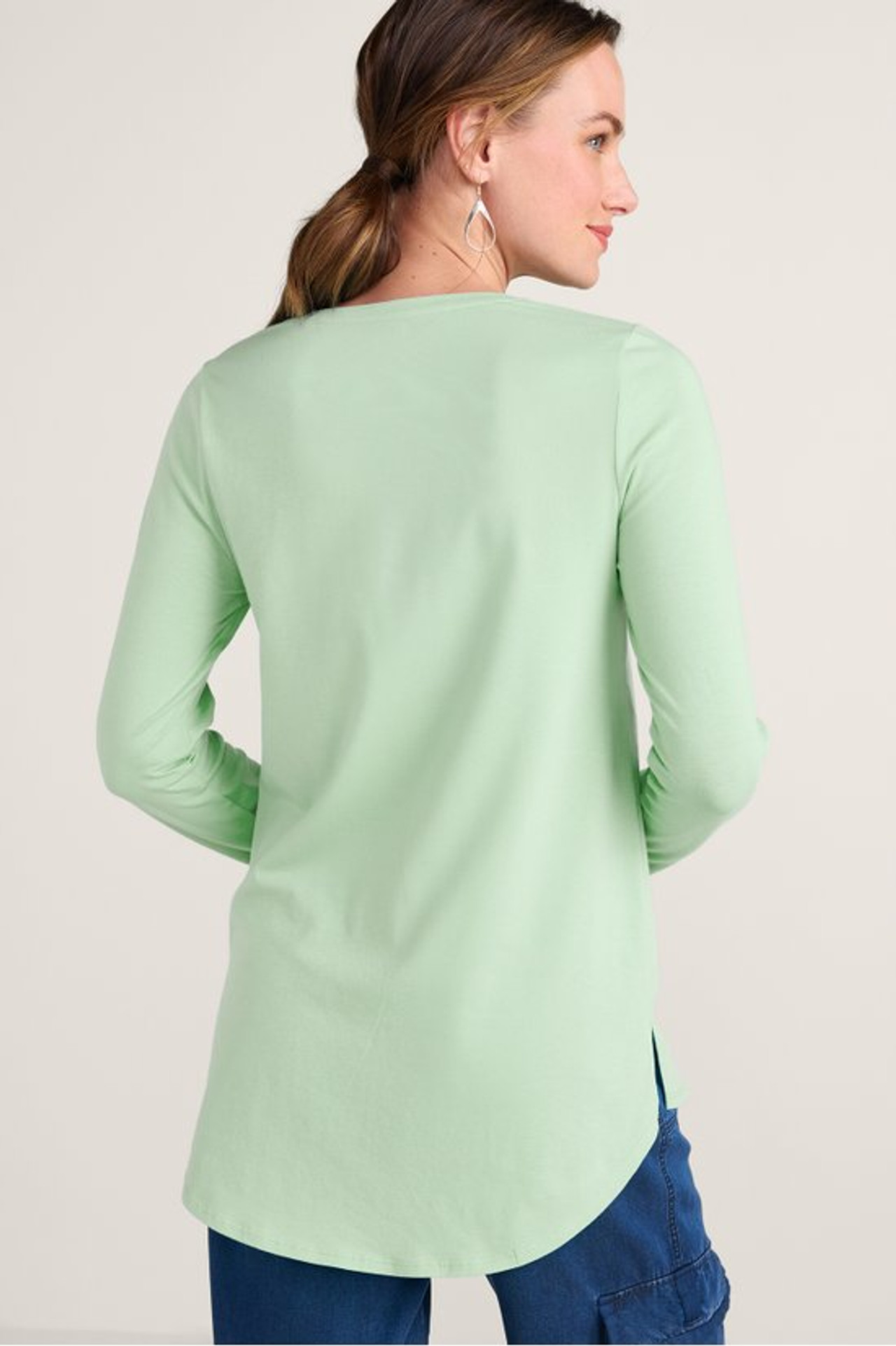 SoftEssential™ Supima® Isabel Long Sleeve Tunic - Soft Surroundings Outlet