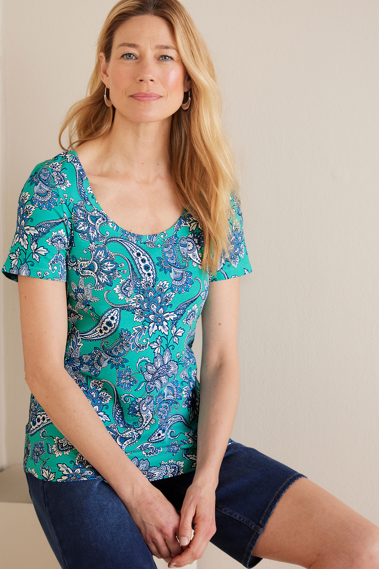 SoftEssential™ Supima® Short Sleeve Tee - Soft Surroundings Outlet