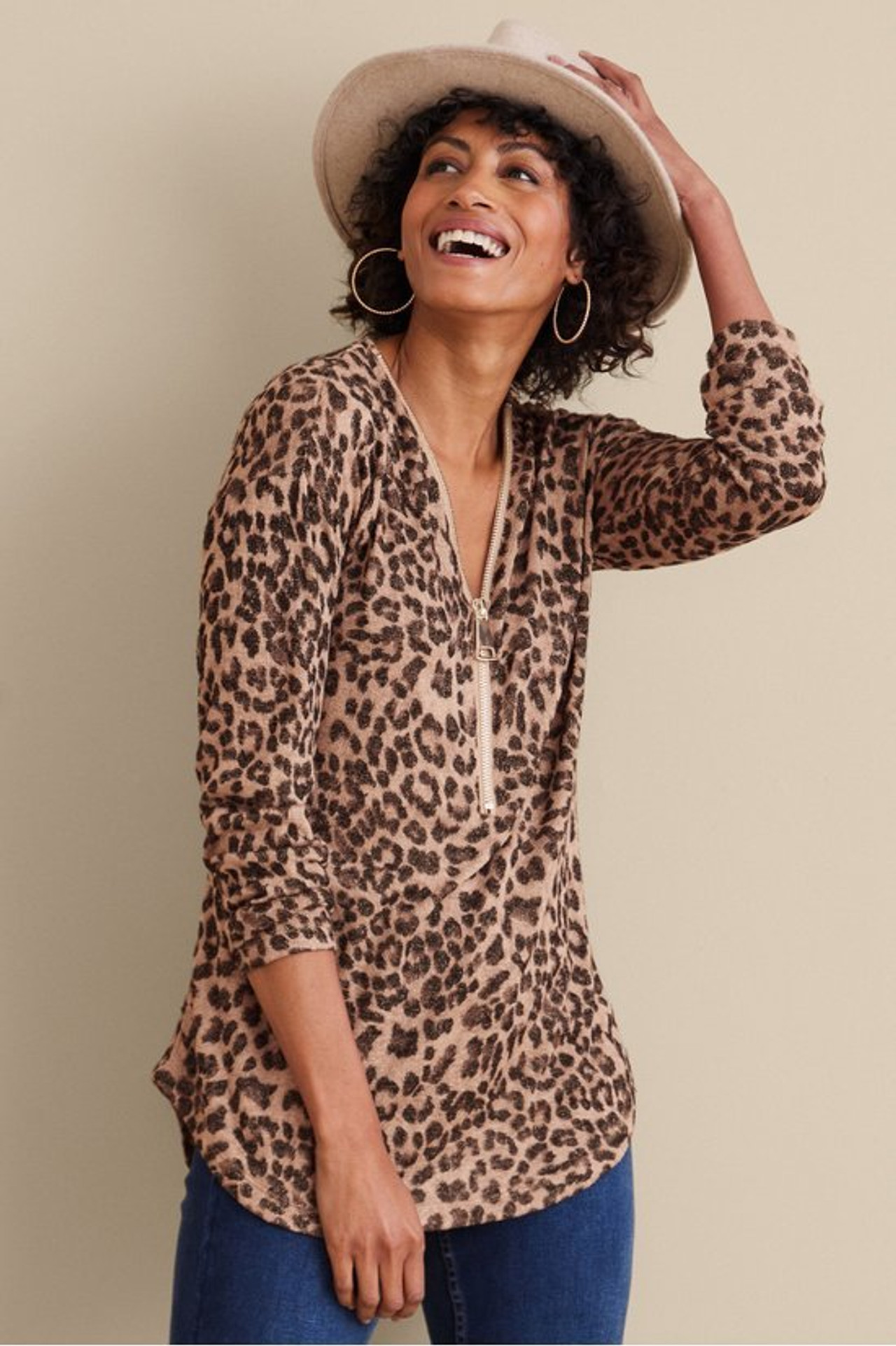 Valentina Zip Sweater - Soft Surroundings Outlet