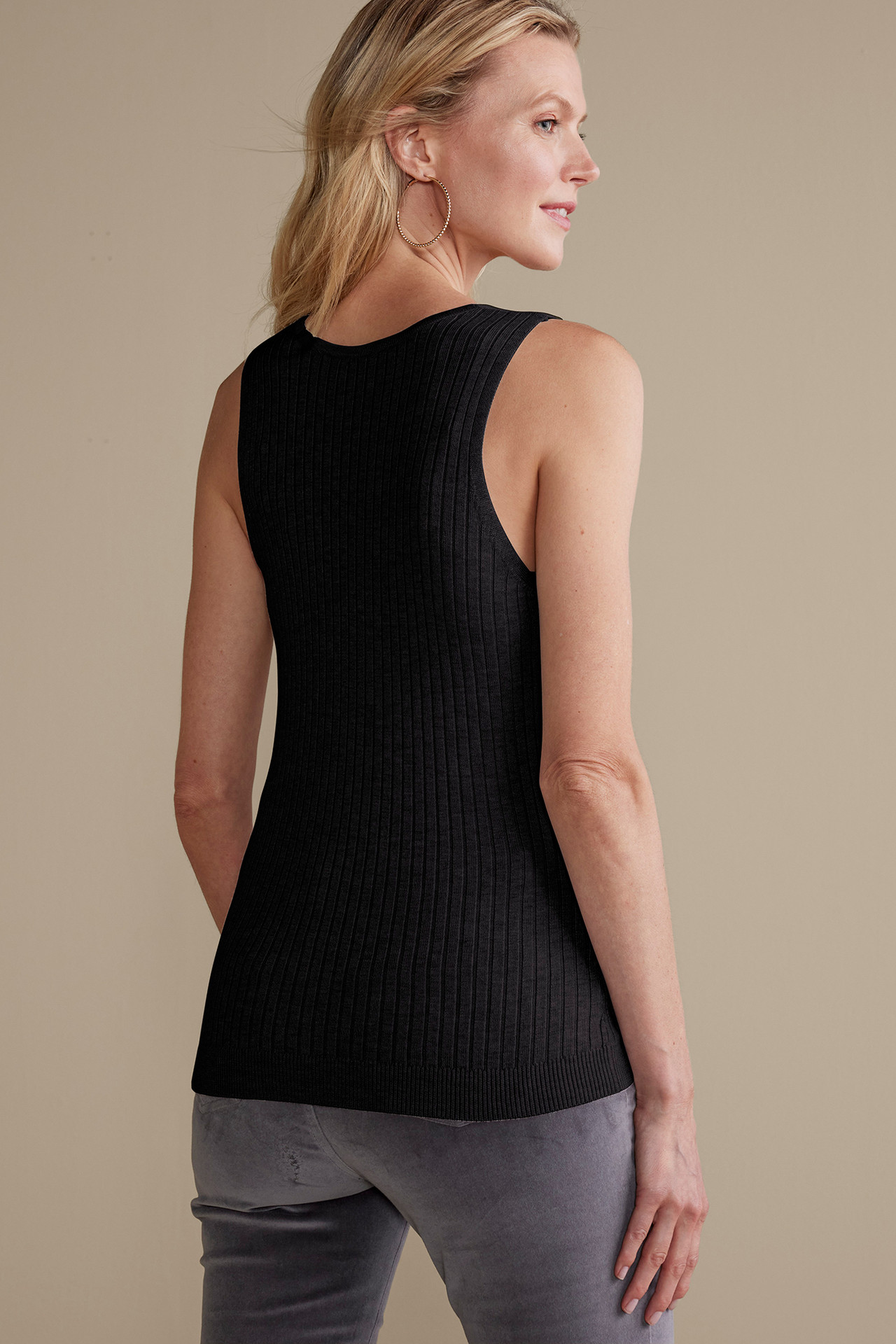 SoftEssential™ Ribbed Sweater Tank - Soft Surroundings Outlet