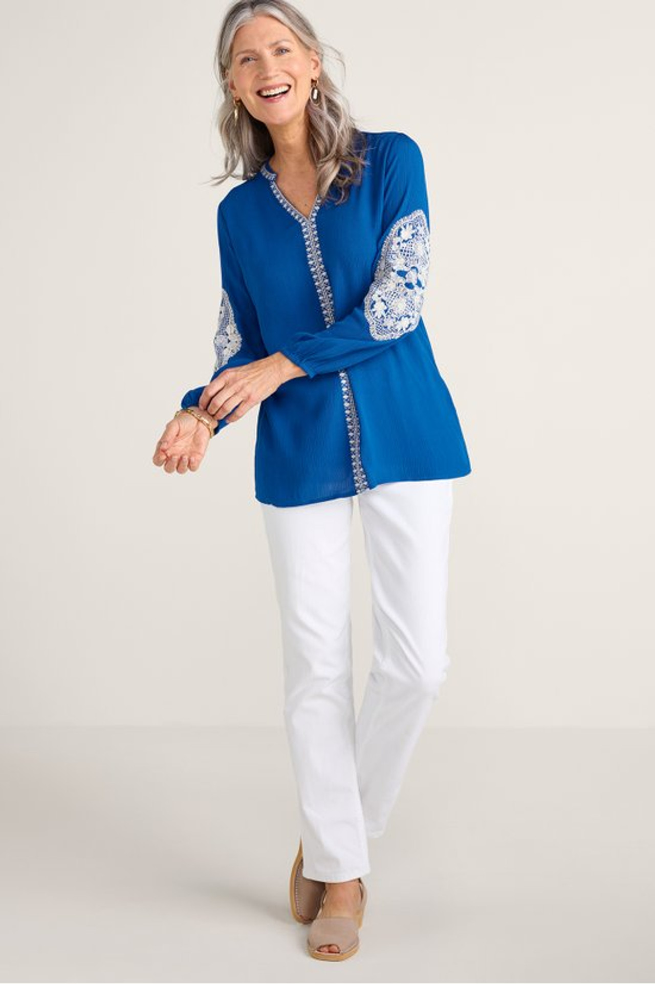 Keera Gauze Tunic - Soft Surroundings Outlet