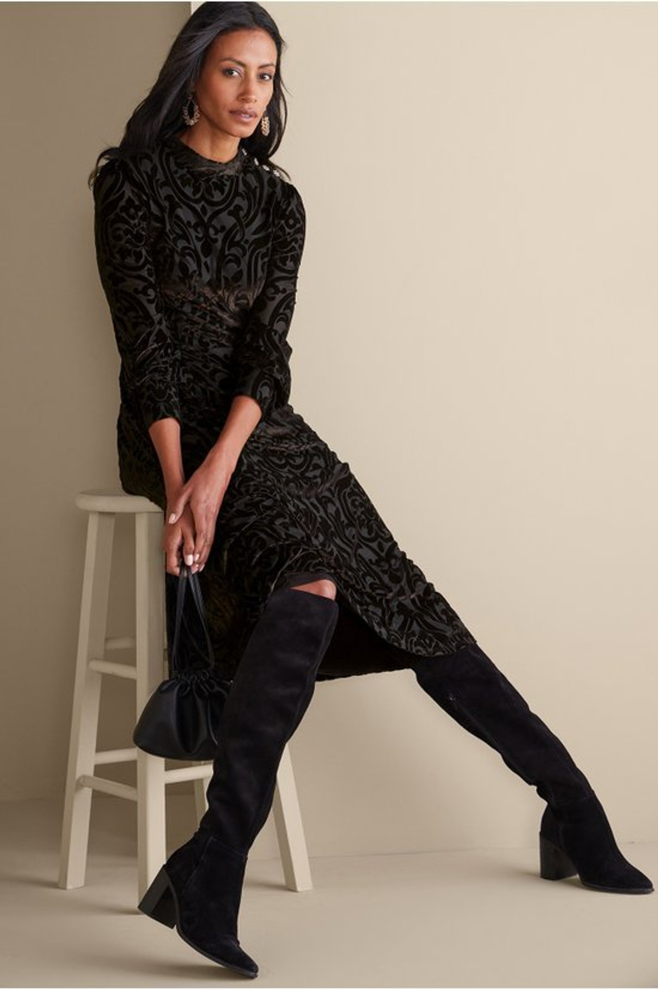 Hadley Velvet Dress - Soft Surroundings Outlet