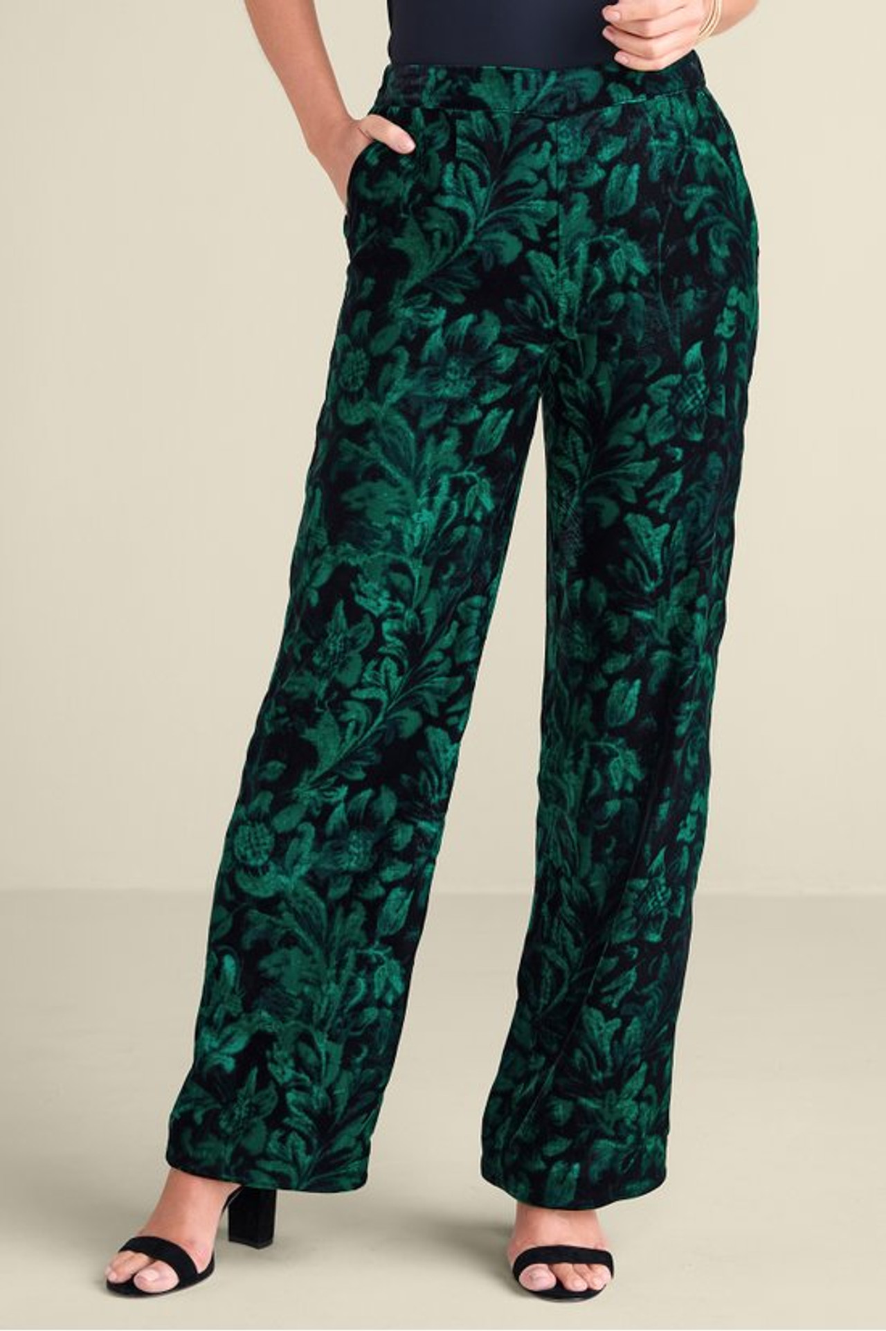 Aria Velvet Wide Leg Pants - Soft Surroundings Outlet