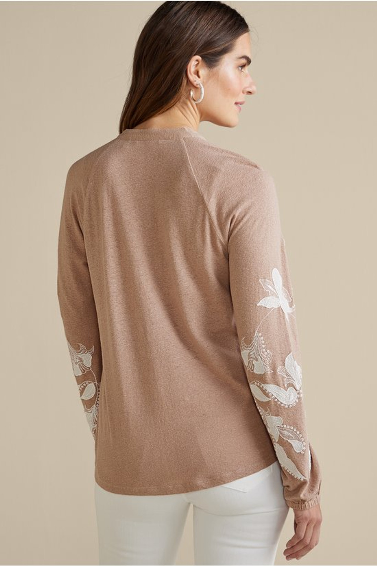 Alva Embroidered Knit Top - Soft Surroundings Outlet