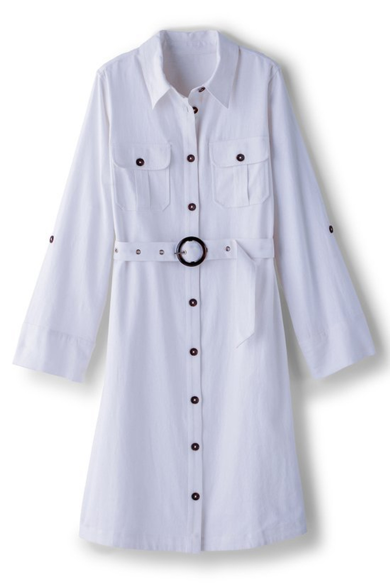 Zelda Linen Blend Shirtdress - Soft Surroundings Outlet