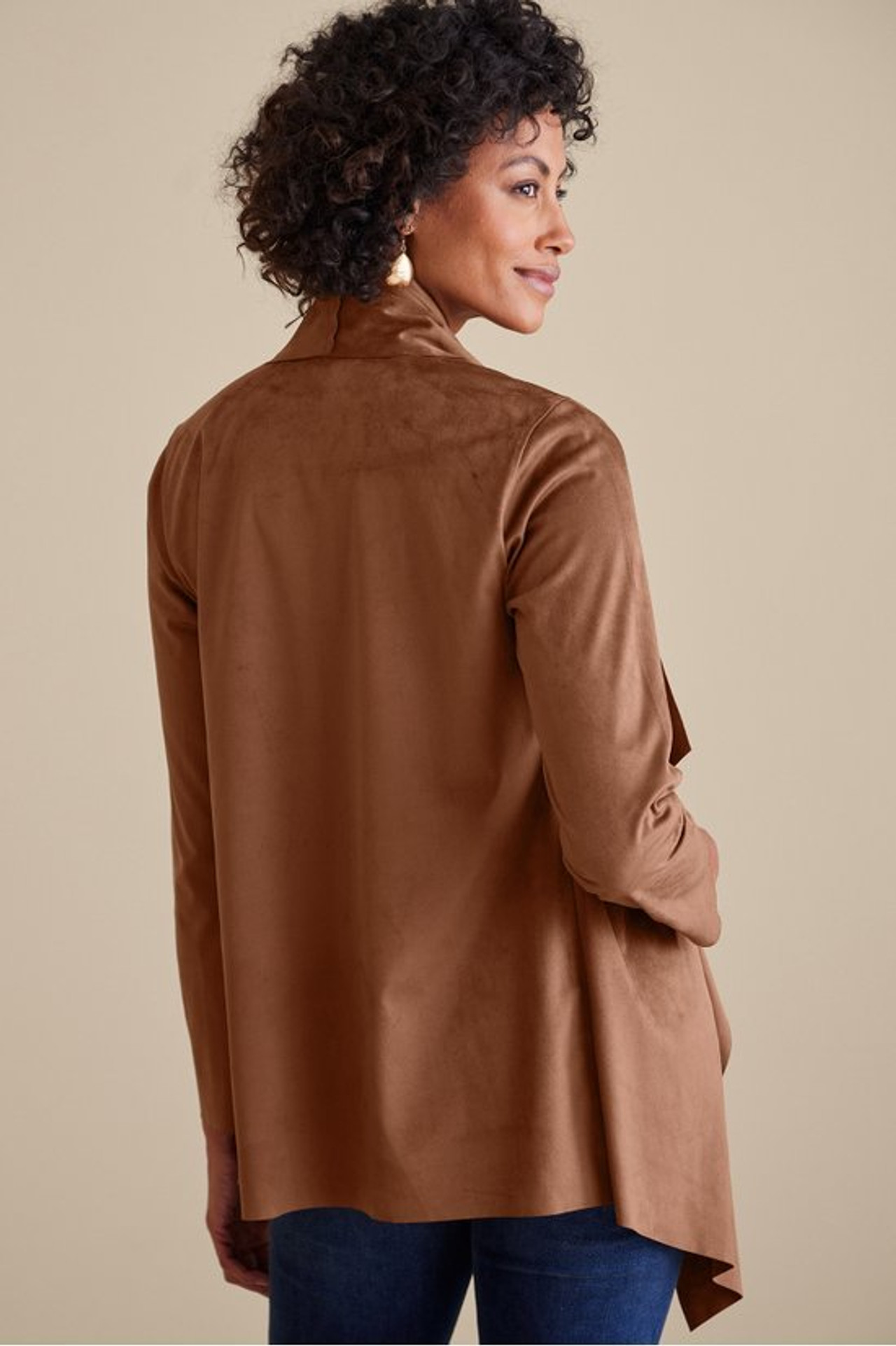 Shape Drape Faux Suede Jacket - Soft Surroundings Outlet
